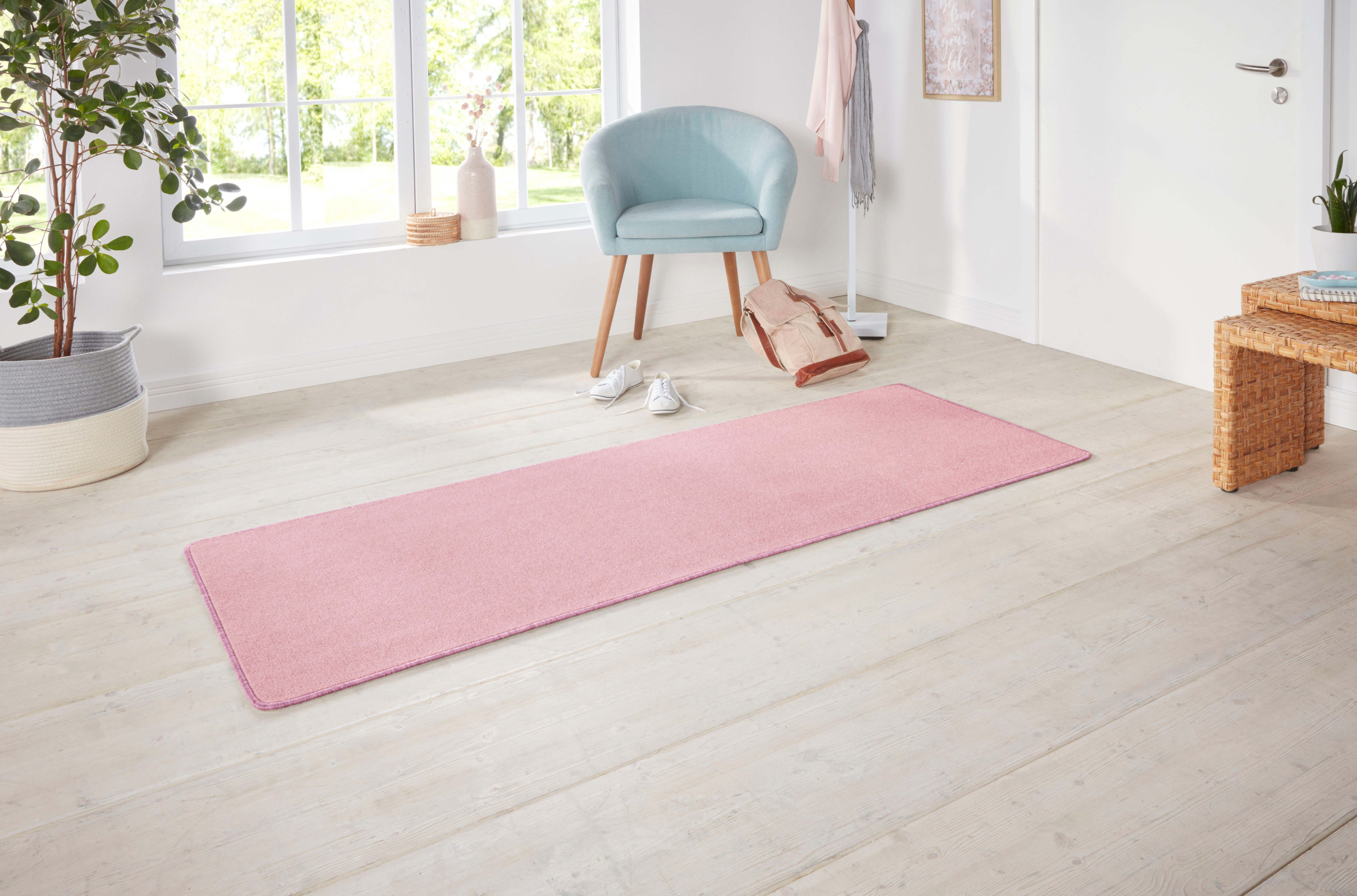 HANSE Home Vloerkleed Shashi Kortpolig, effen kleuren, loper, zacht, eetkamer, kinderkamer, gang