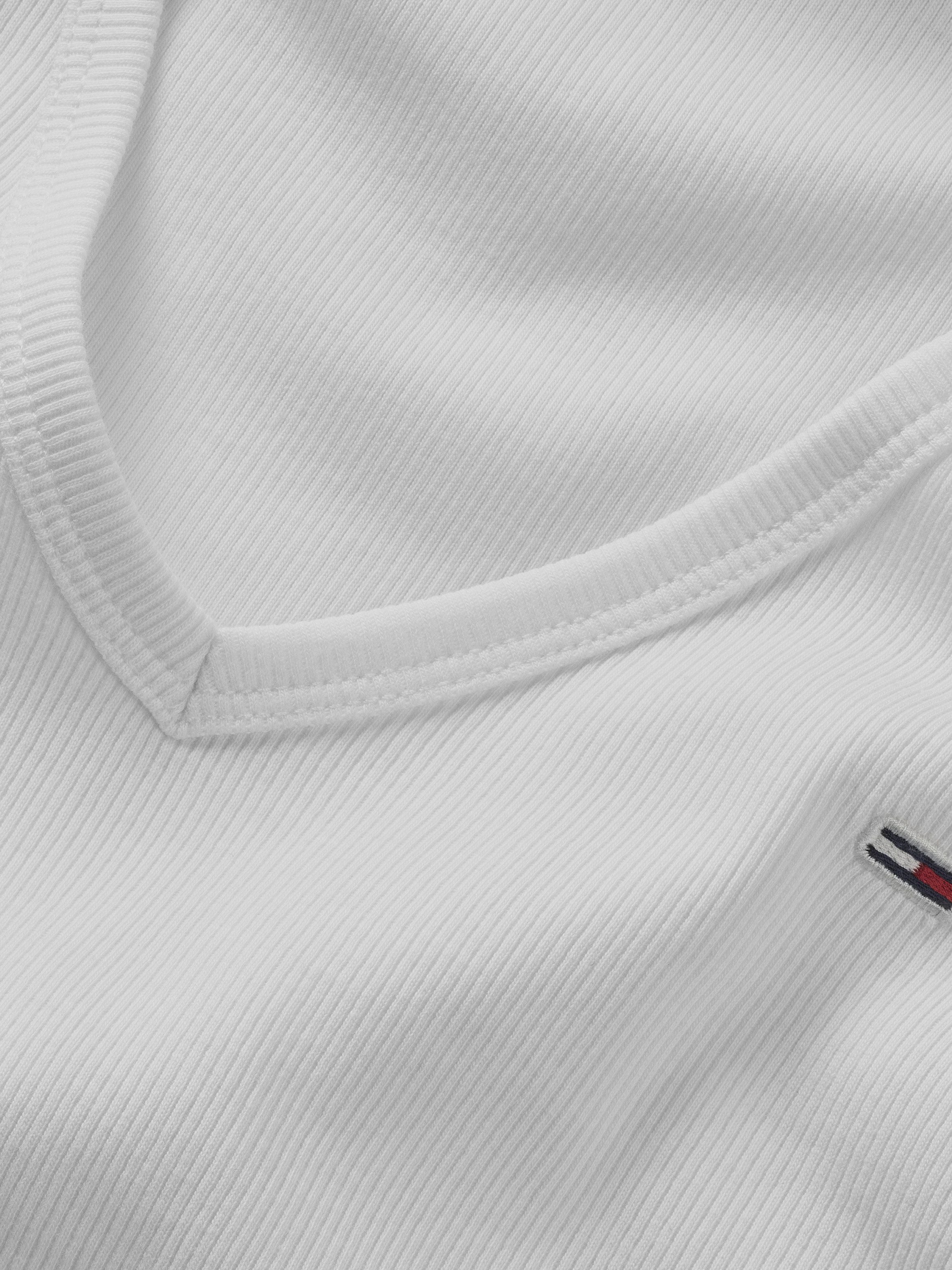 TOMMY JEANS Shirt met lange mouwen TJW SLIM ESSENTIAL RIB V LS