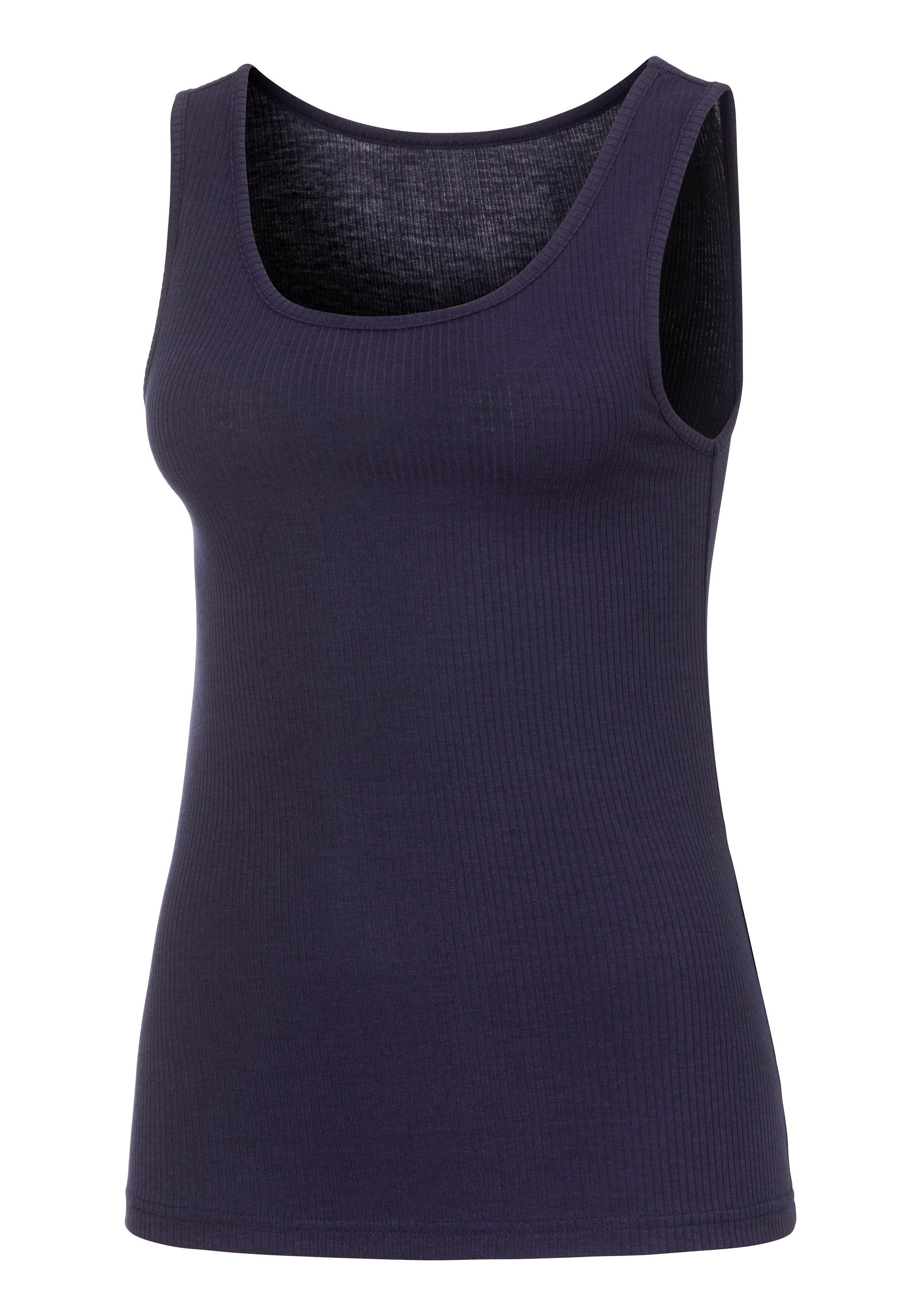 Lascana Top geribd materiaal met ronde hals