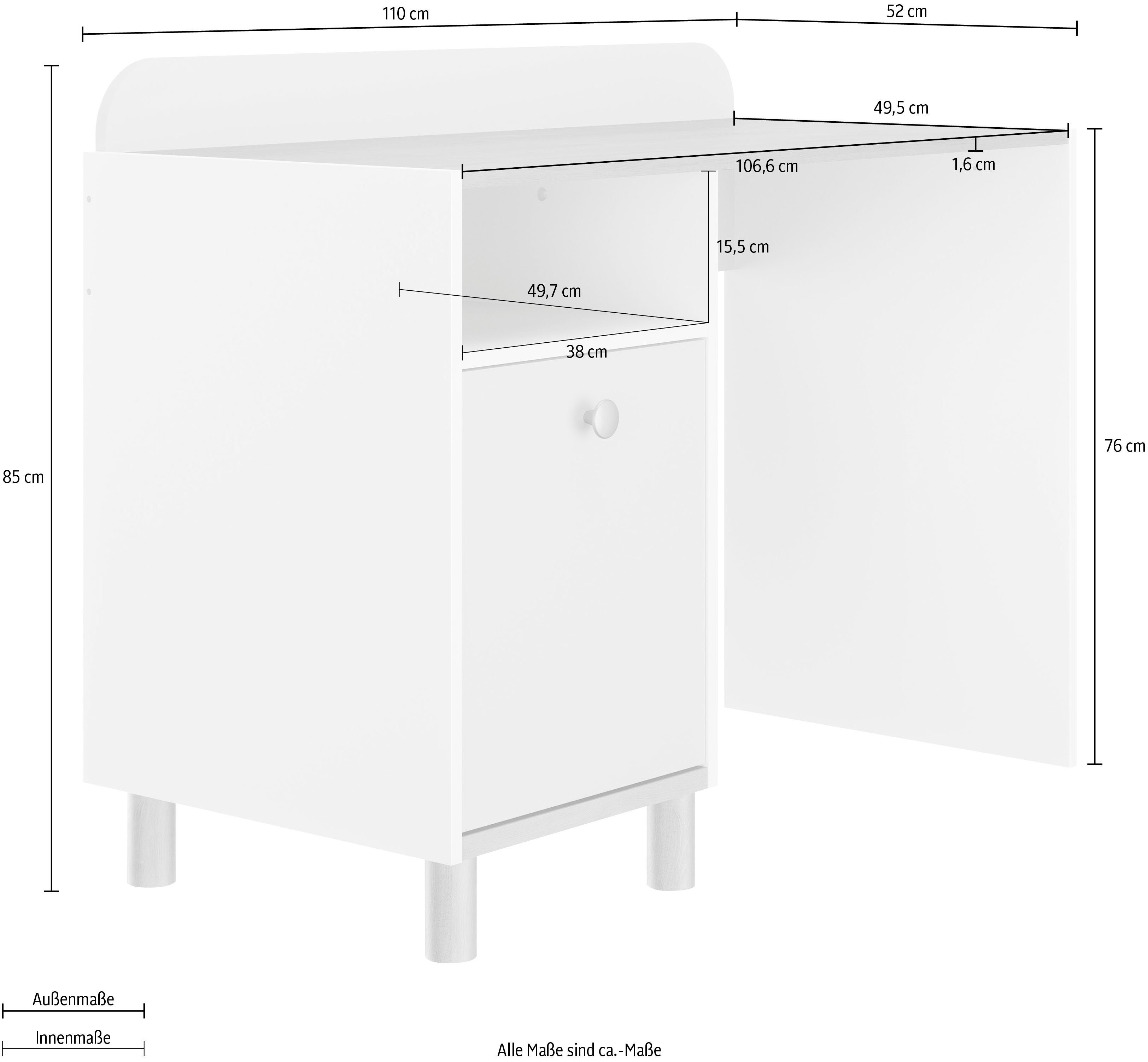 Gami Bureau Romy Elegant design voor een zachte en vrouwelijke sfeer. (1 stuk)