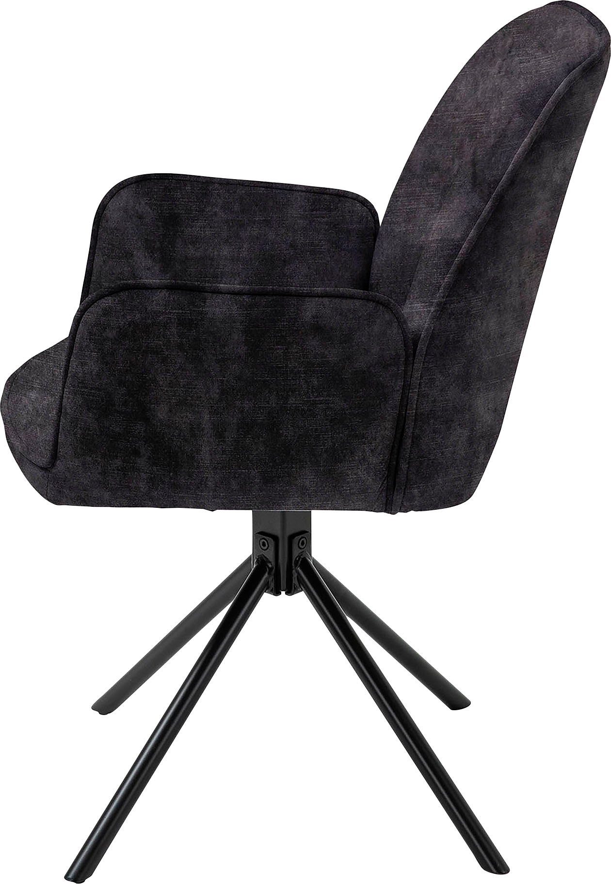 byLIVING Eetkamerstoel Blair set van 2, 360° draaibaar, gezellige fauteuil, verschillende stoffen (set, 2 stuks)