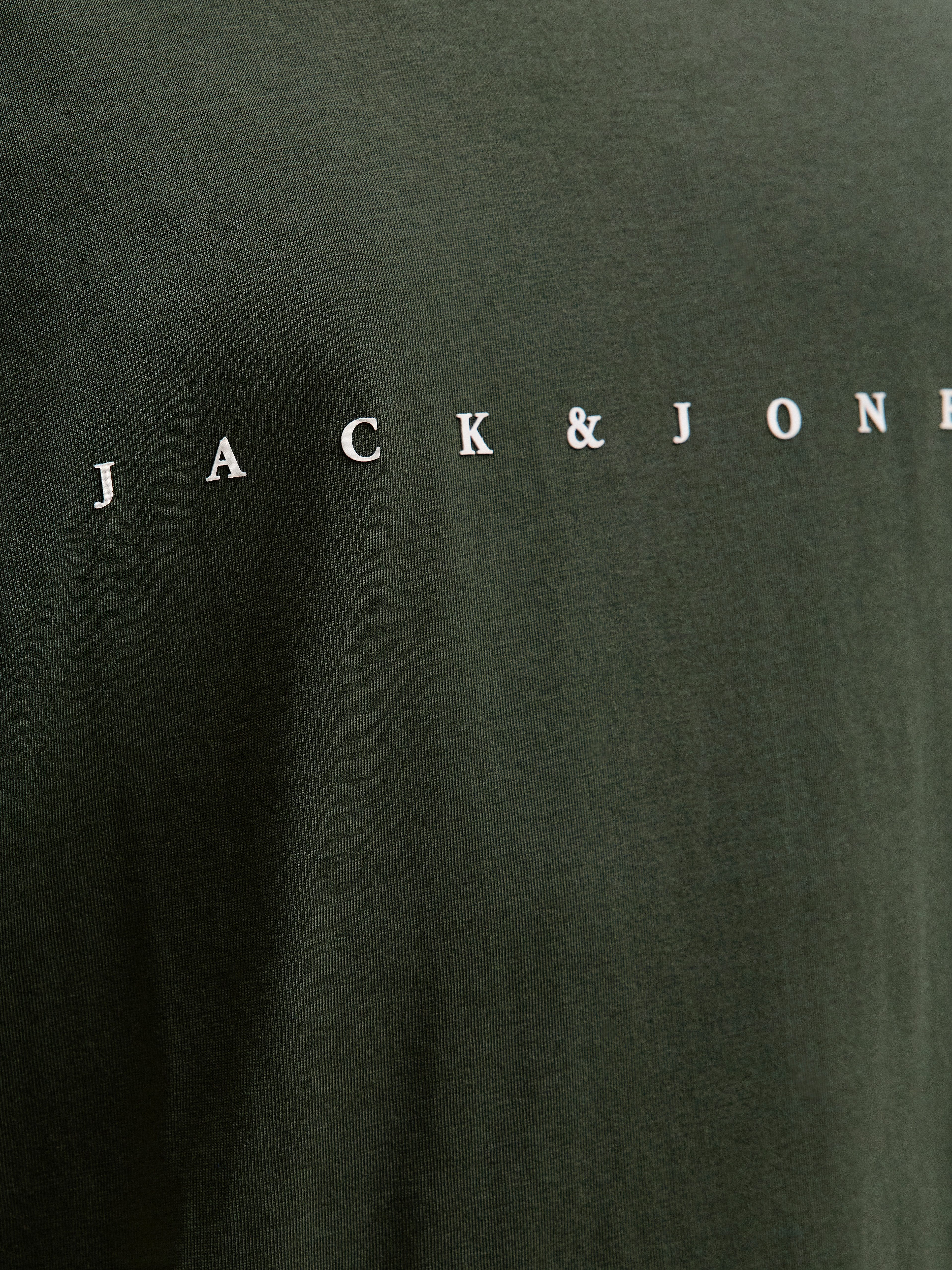 Jack & Jones Shirt met ronde hals JJESTAR met pigmentprint en katoengevoel