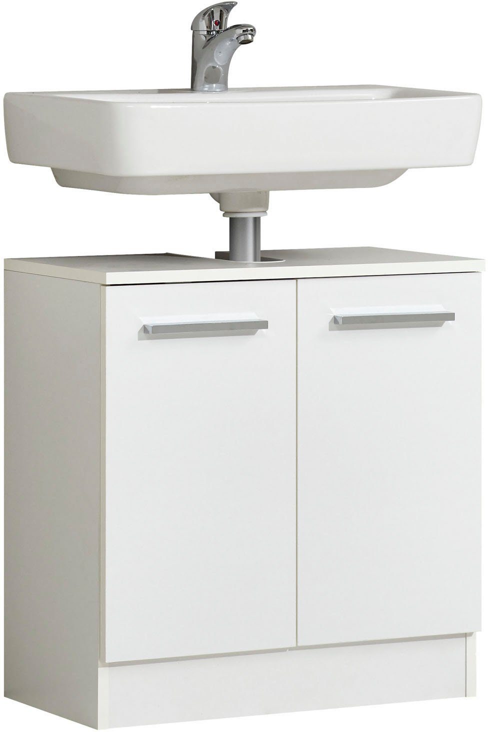 Saphir Badkamerserie Quickset 335 8-delig, wastafelonderkast met led-spiegelkast Hoge kasten, onderkasten, hangende kasten, inclusief deurdemper, 17 deuren (10-delig)