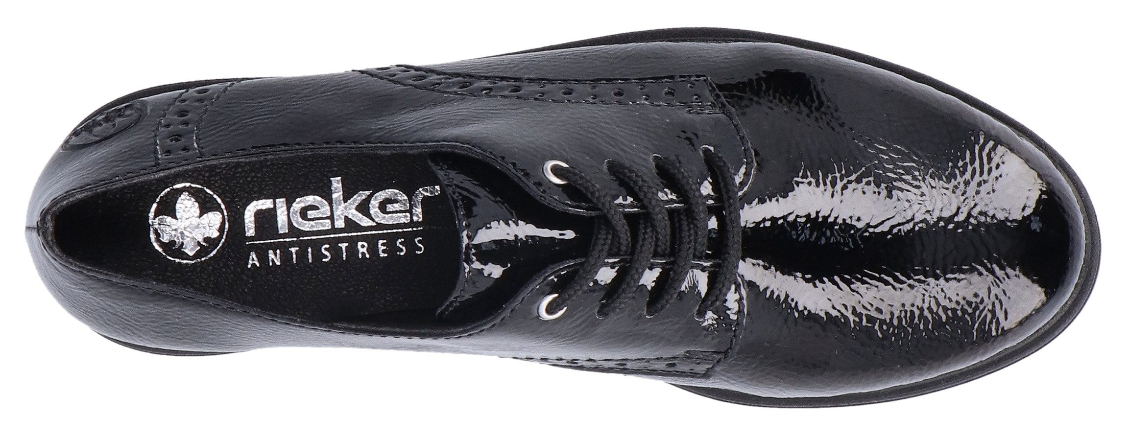 Rieker Veterschoenen , vrijetijdsschoen, lage schoen, business veterschoen in glanzende look