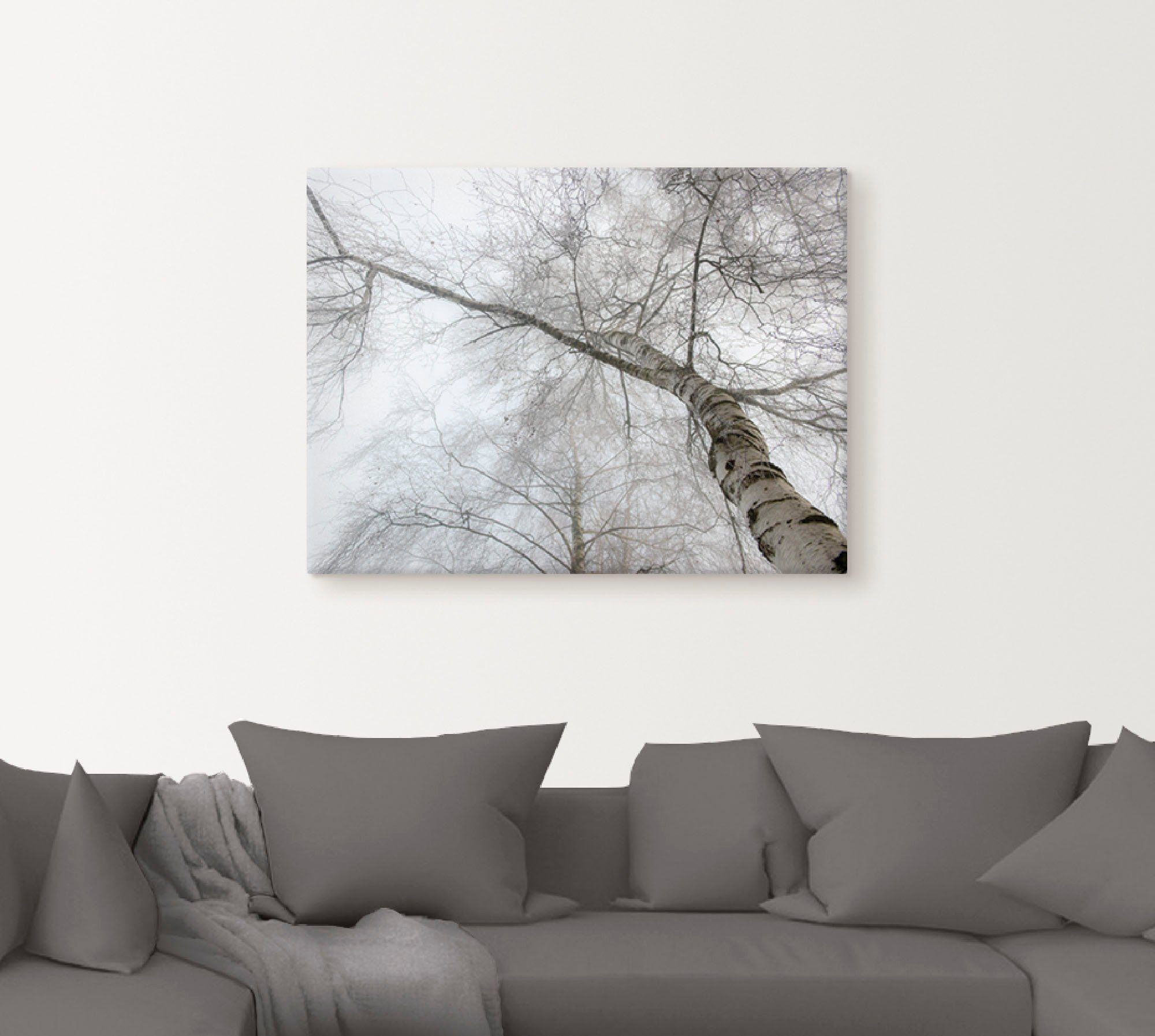 Artland Artprint Winter berk als artprint op linnen, muursticker in verschillende maten