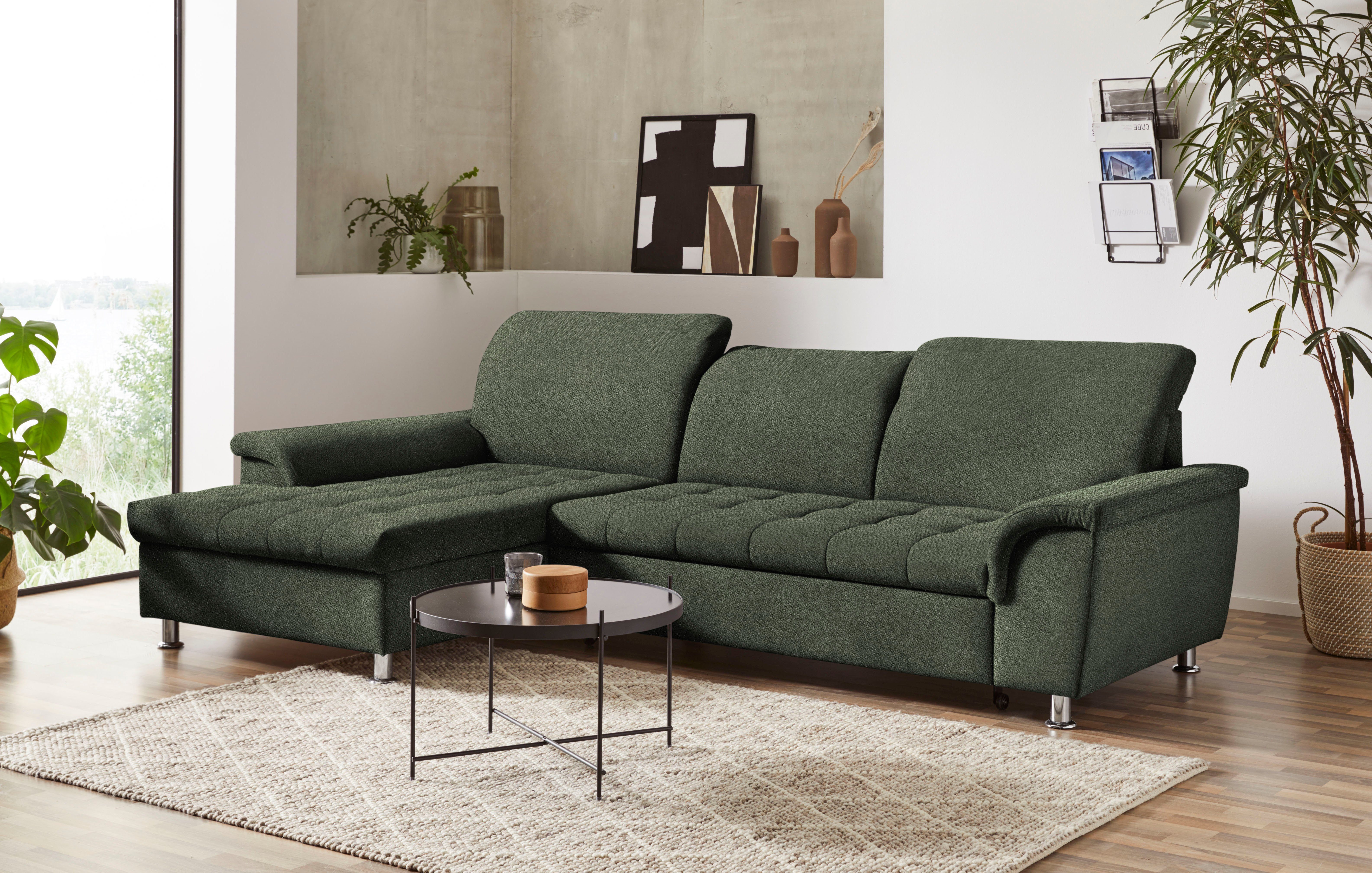 DOMO collection Hoekbank Franzi, tijdloos en elegant, moderne zittingstikking, L-Vorm