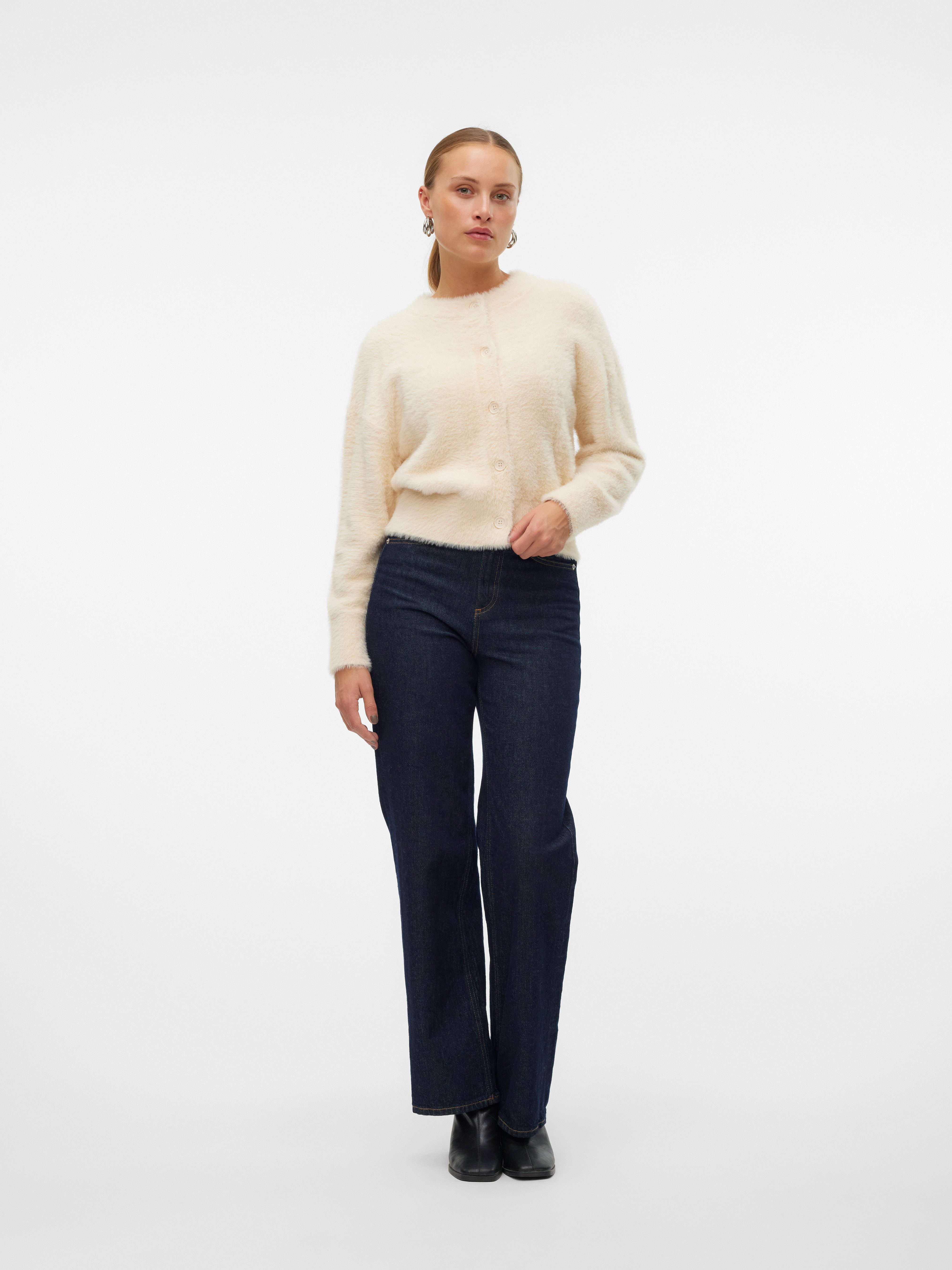 Vero Moda Vest VMALINA LS O-NECK CARDIGAN BOO