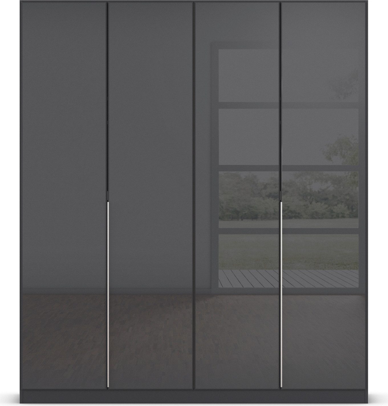 rauch Draaideurkast Kledingkasten kast garderobe AGORDO met glazen front doordachte binnenuitrusting, in 6 breedtes en 2 hoogtes made in germany