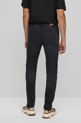 Boss Orange Tapered jeans Taber BC P met leren badge