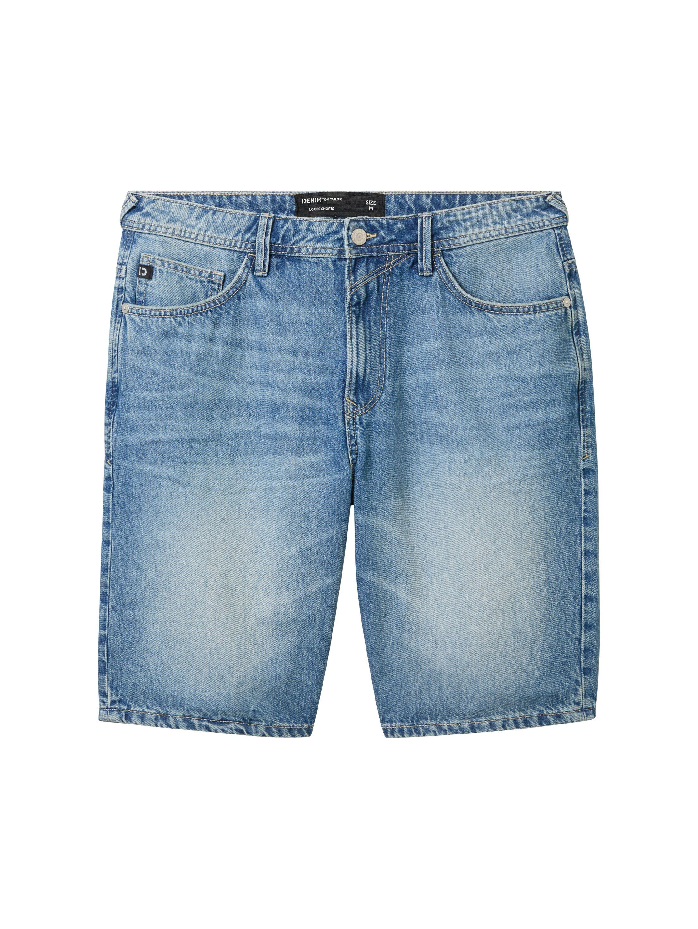 Tom Tailor Denim Jeansshort in authentieke used look