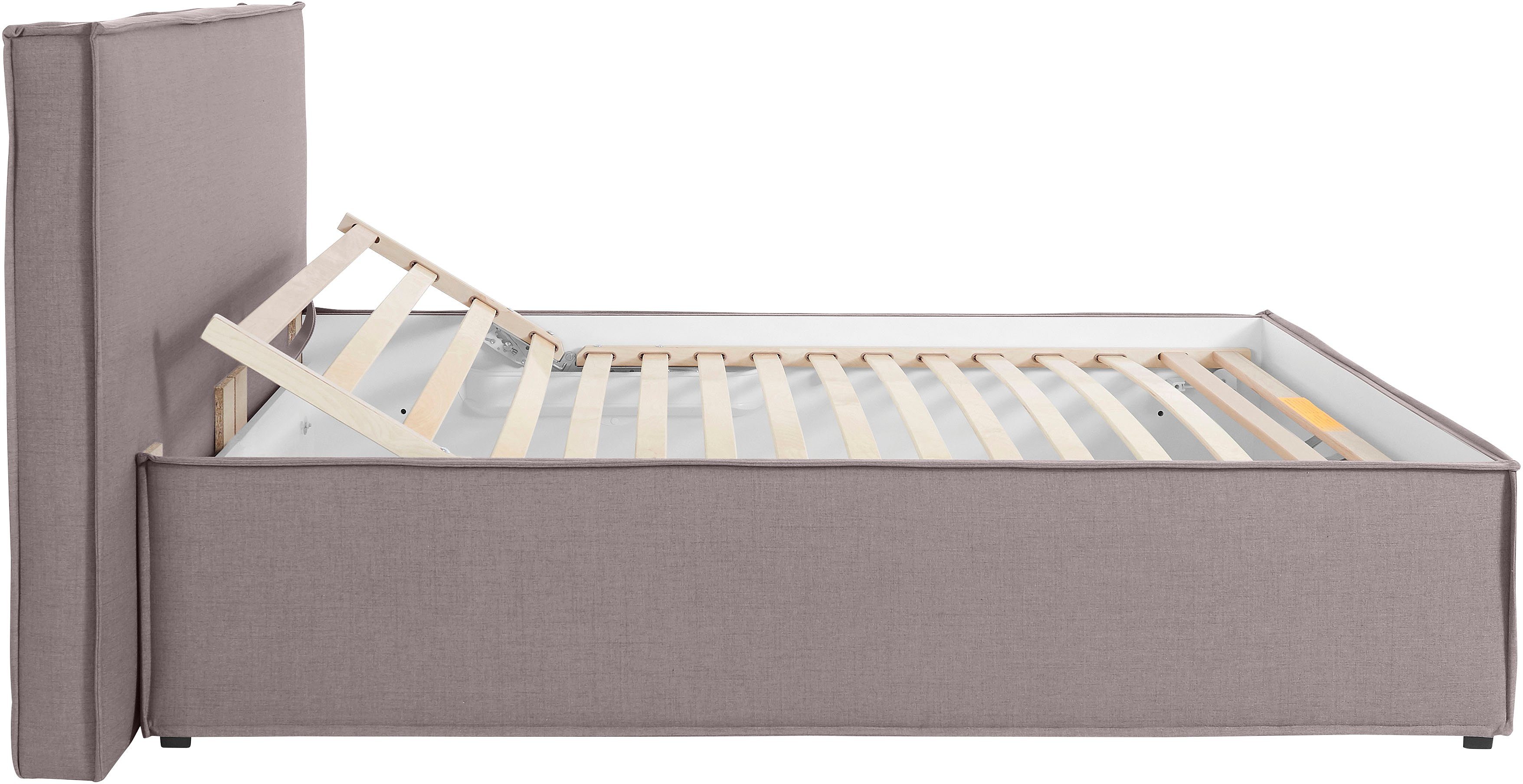 LeGer Home by Lena Gercke Gestoffeerd bed Isaline naar keuze zonder matras of met 3 matrassoorten, hoofdbordhoogte 107 cm
