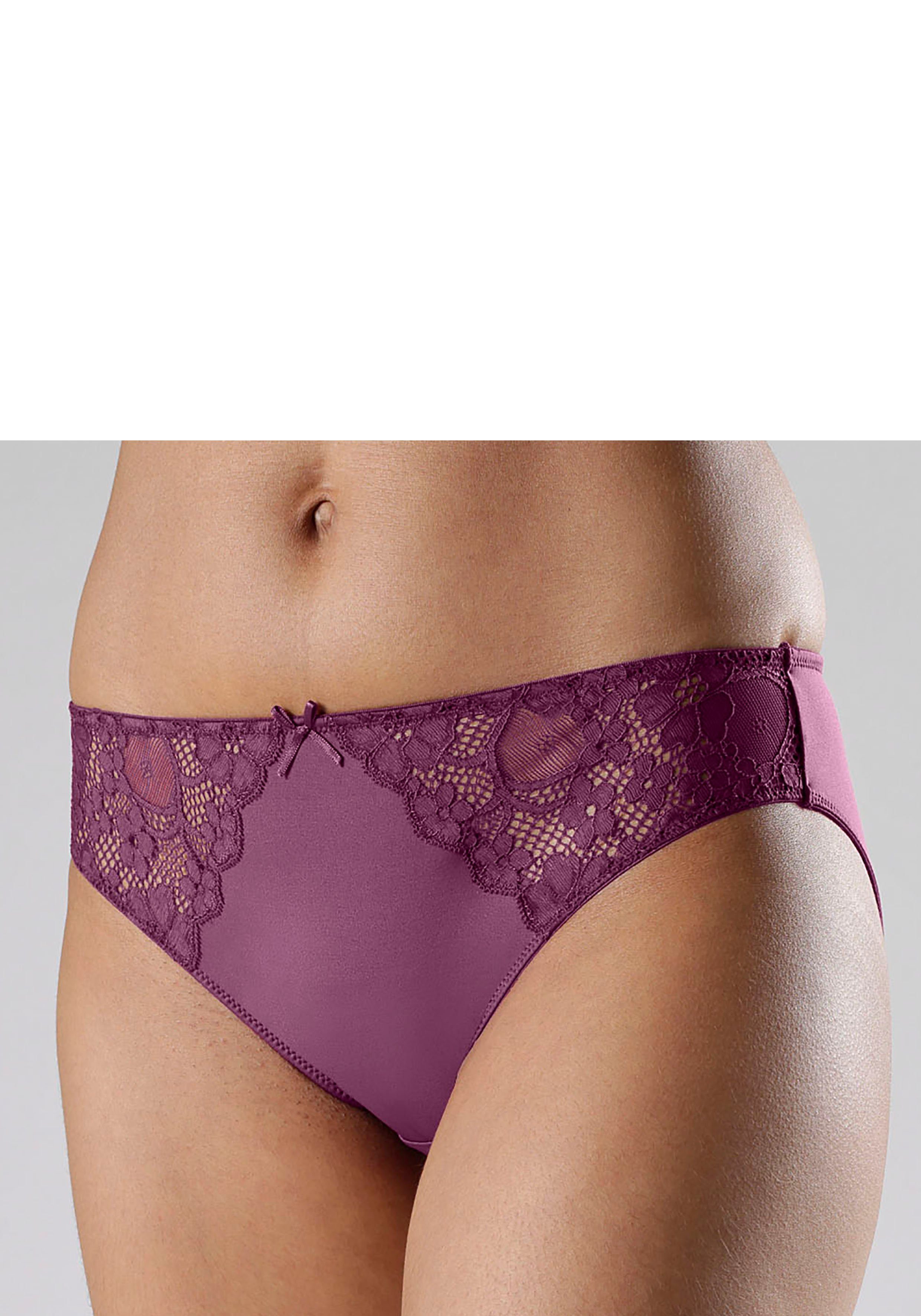 Petite fleur Slip met iets transparante jacquard-kant aan beide kanten opzij (3 stuks)
