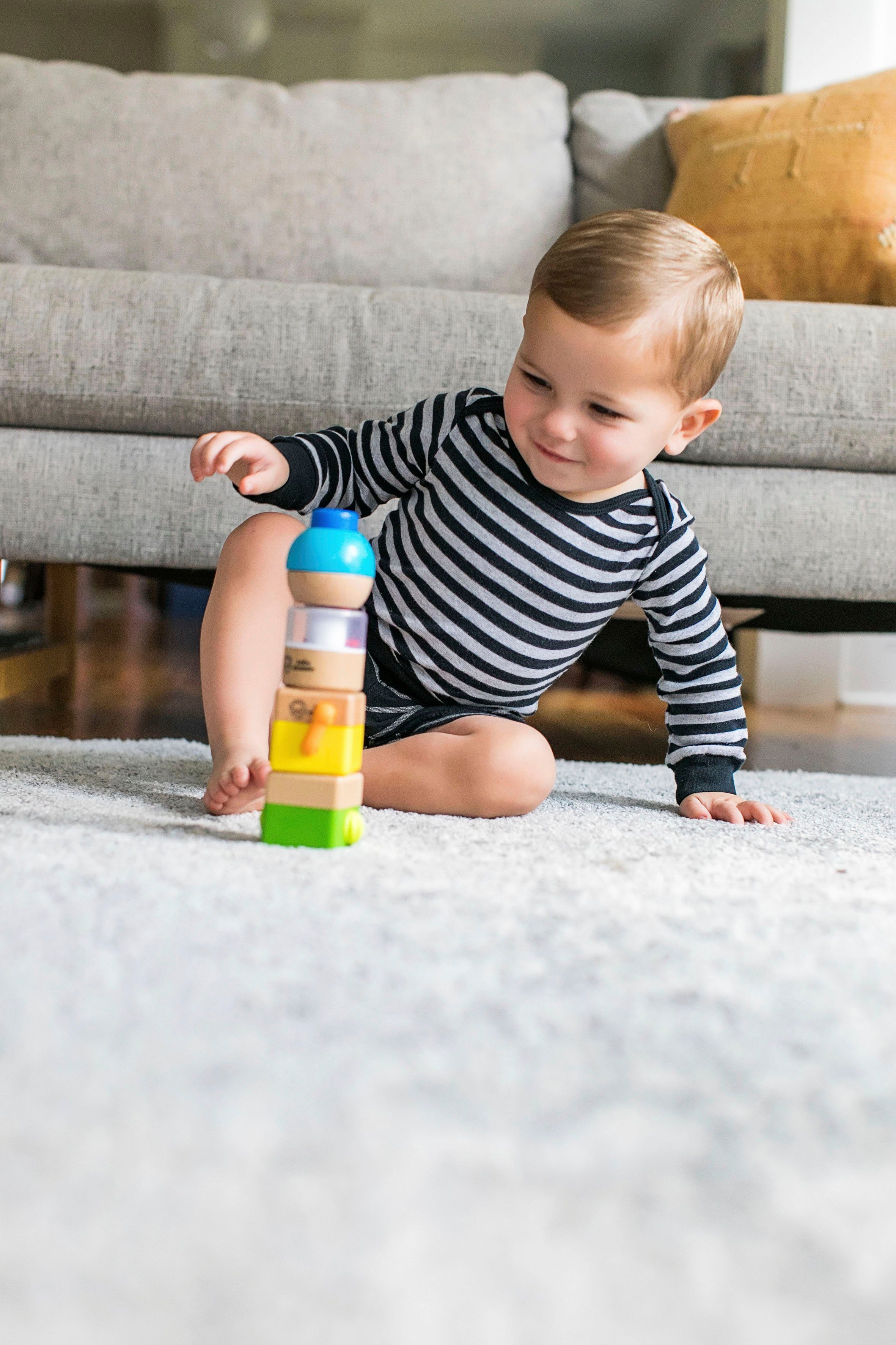 Hape Speelgoedblokken Baby Einstein , vier gekke bouwstenen (4-delig)