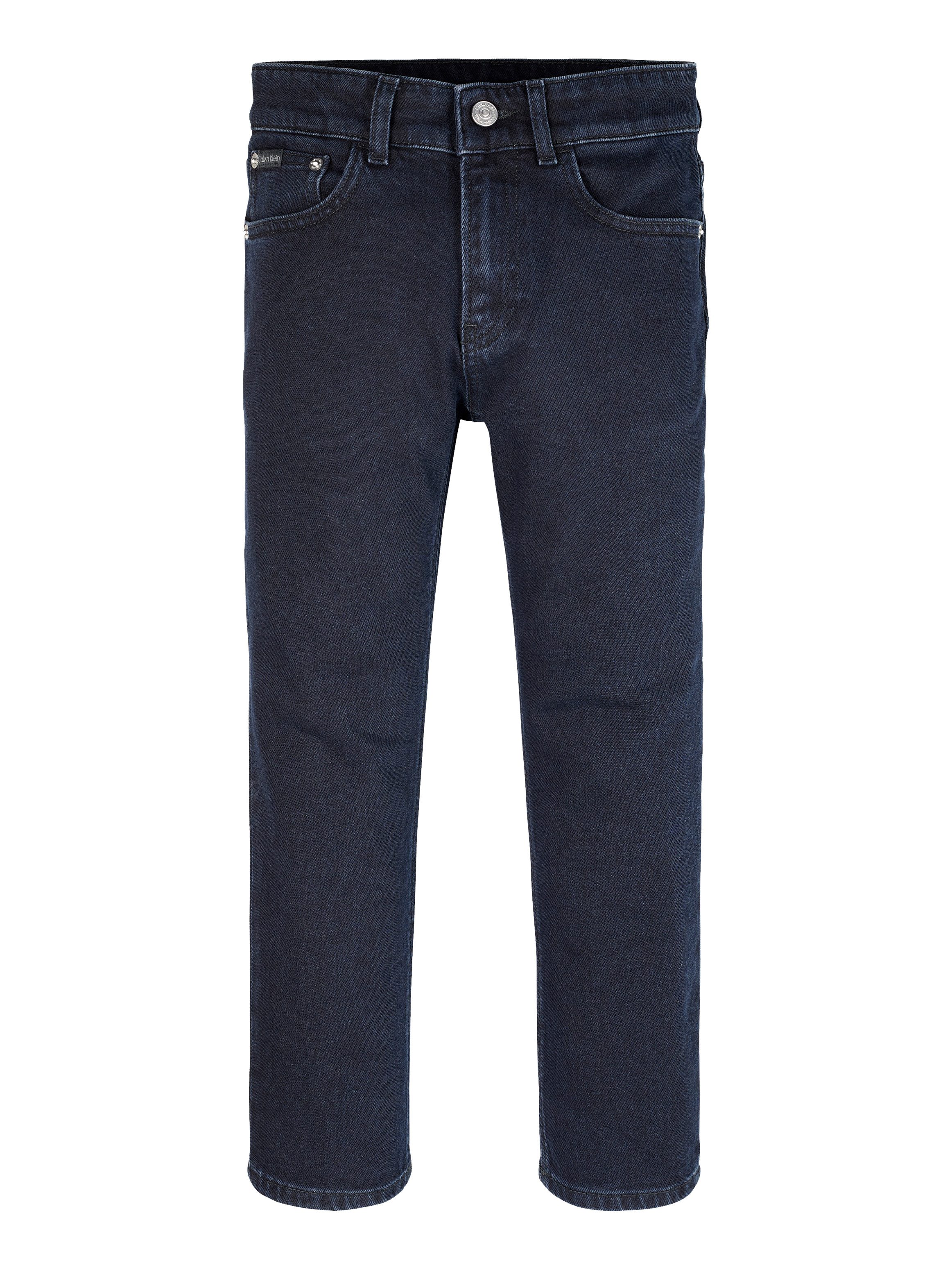 Calvin Klein Dad-jeans BLUE OD BLACK DAD CF voor kinderen tot 16 jaar met leren patch
