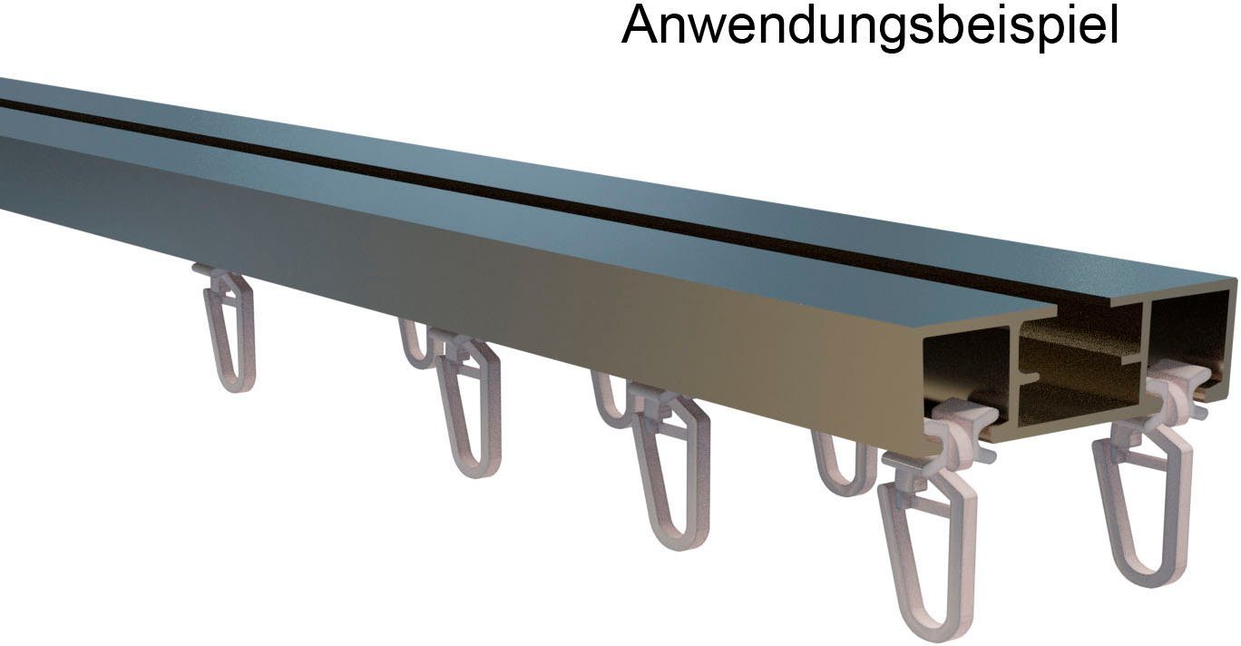 indeko Gordijngeleider X-runner met plooihaak (set, 100 stuks)