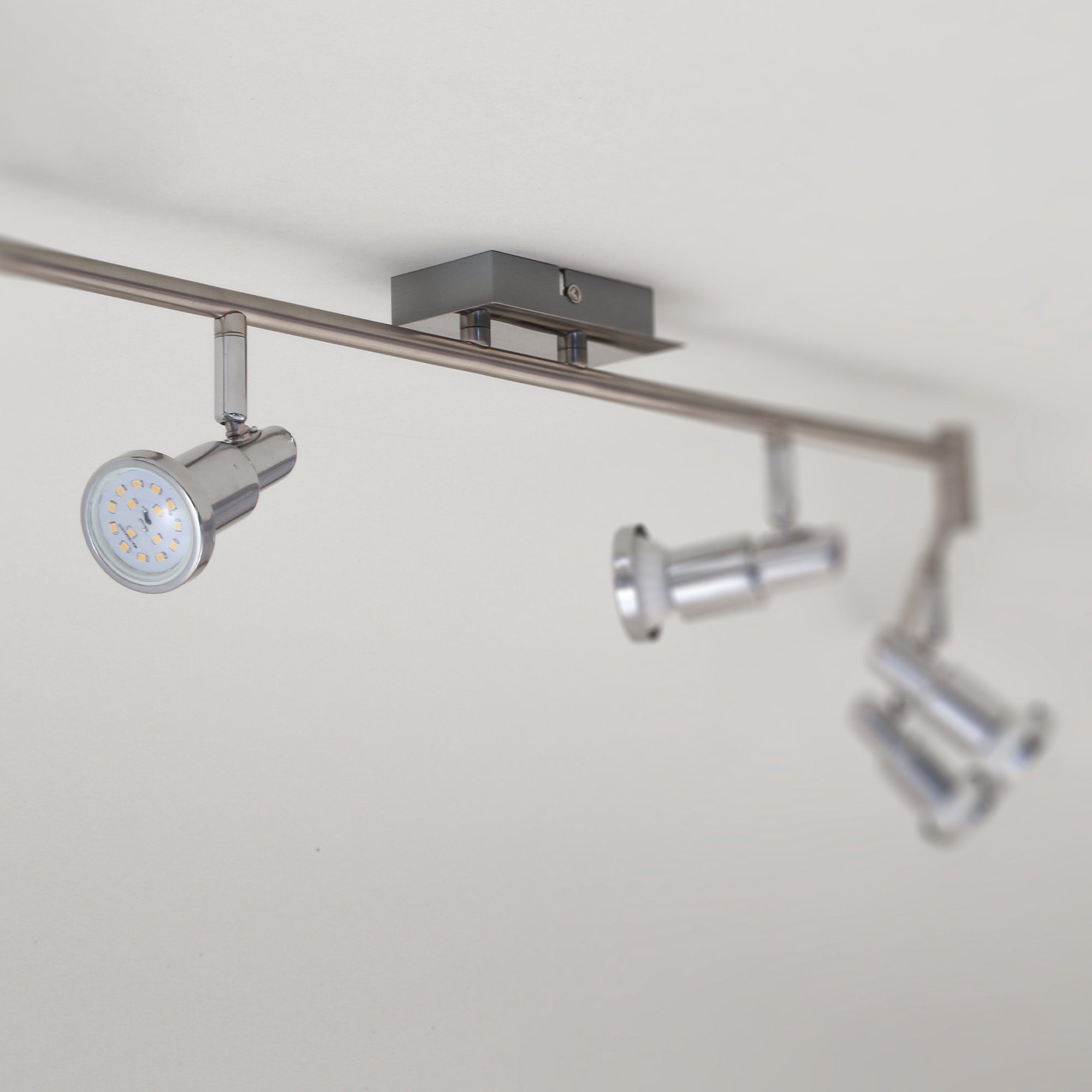 B.K.Licht Ledplafondspots Plafondlamp, draaibaar, kantelbaar, chroomkleurige spots inclusief 5W 400lm