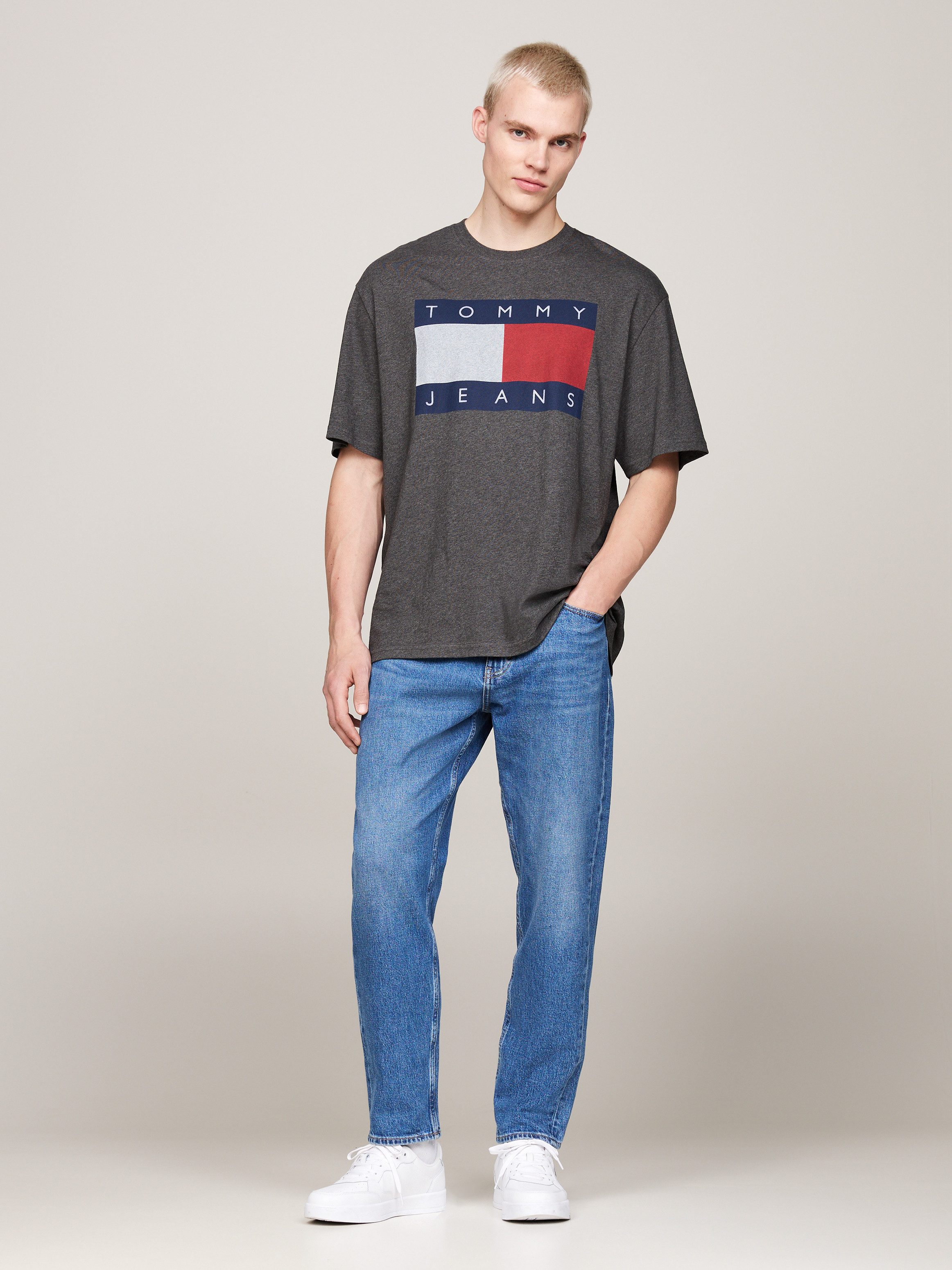 TOMMY JEANS T-shirt TJM RLX MELANGE FLAG TEE
