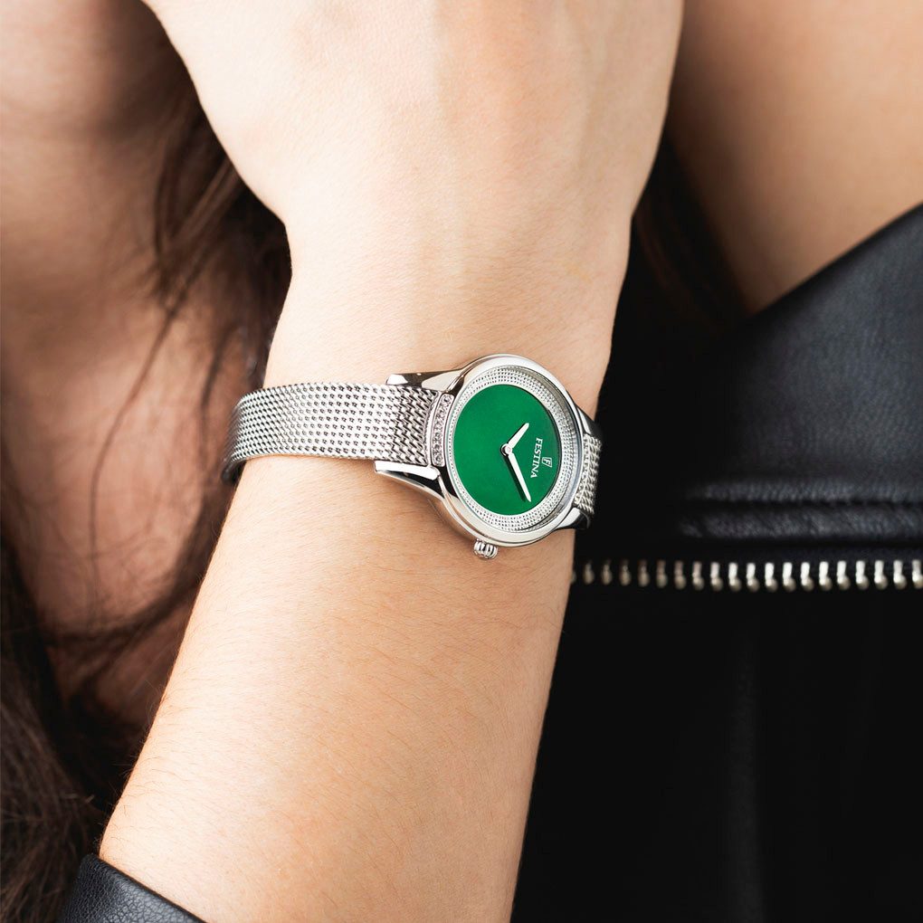 Festina Kwartshorloge Mademoiselle Polshorloge, dameshorloge, roestvrijstalen band, Ø 30 mm
