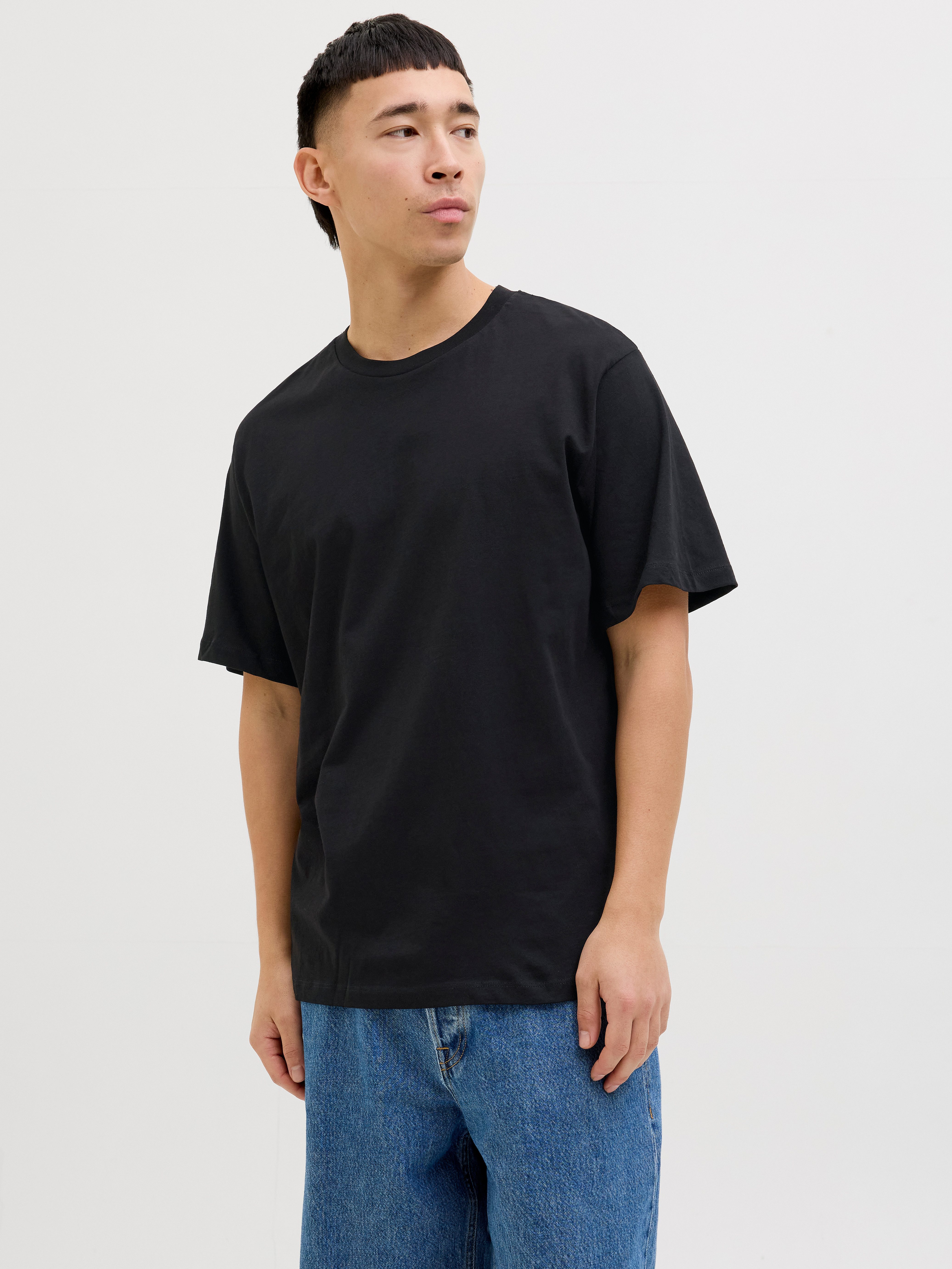 Jack & Jones Shirt met korte mouwen JJHUGO LOOSE TEE SS CREW NECK 5PK MP (set, 5-delig)