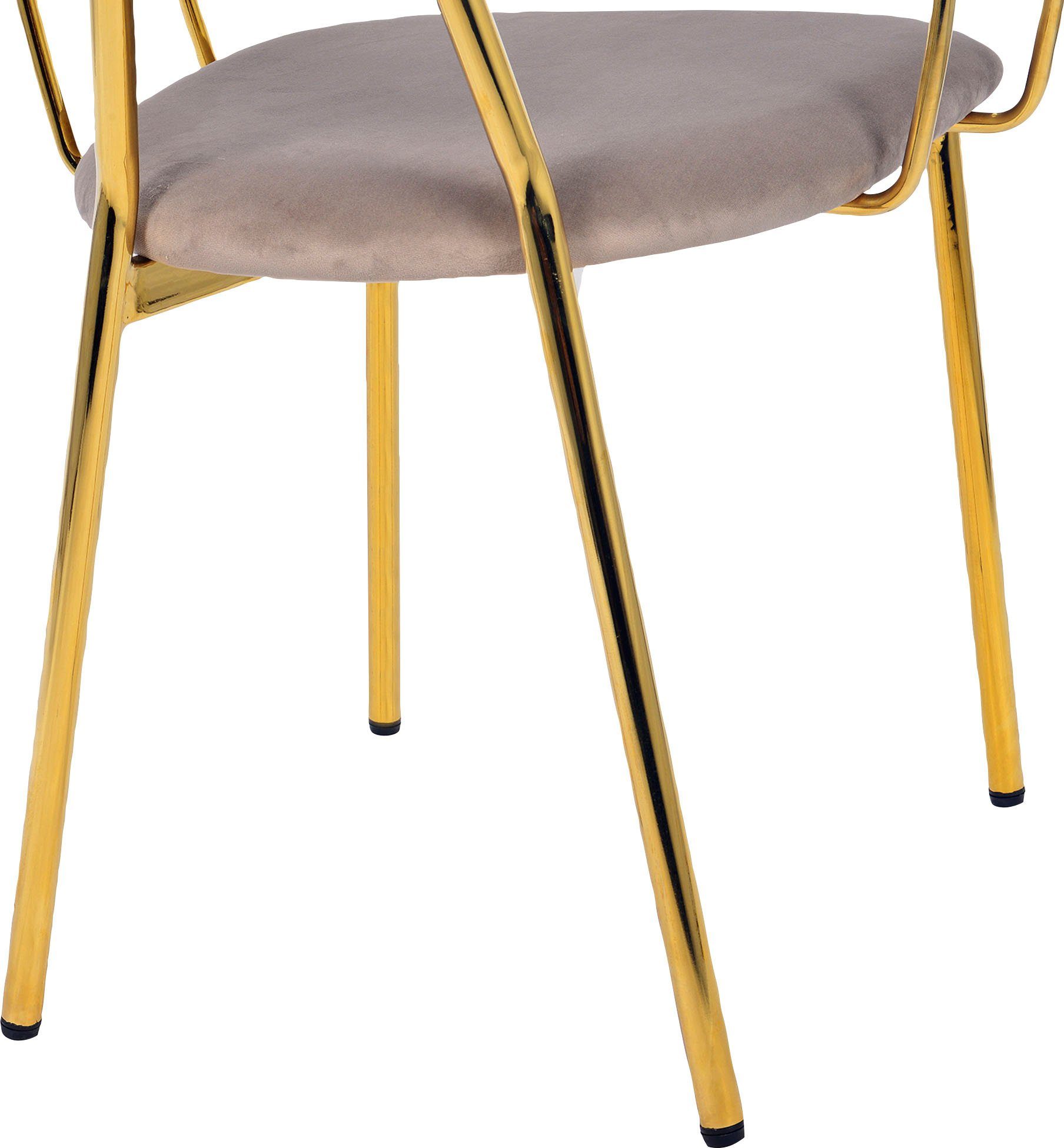 Kayoom Stoel met 4 poten Stoel Kian 225 2-delige set, frame van RVS, rugkussen (set, 2 stuks)