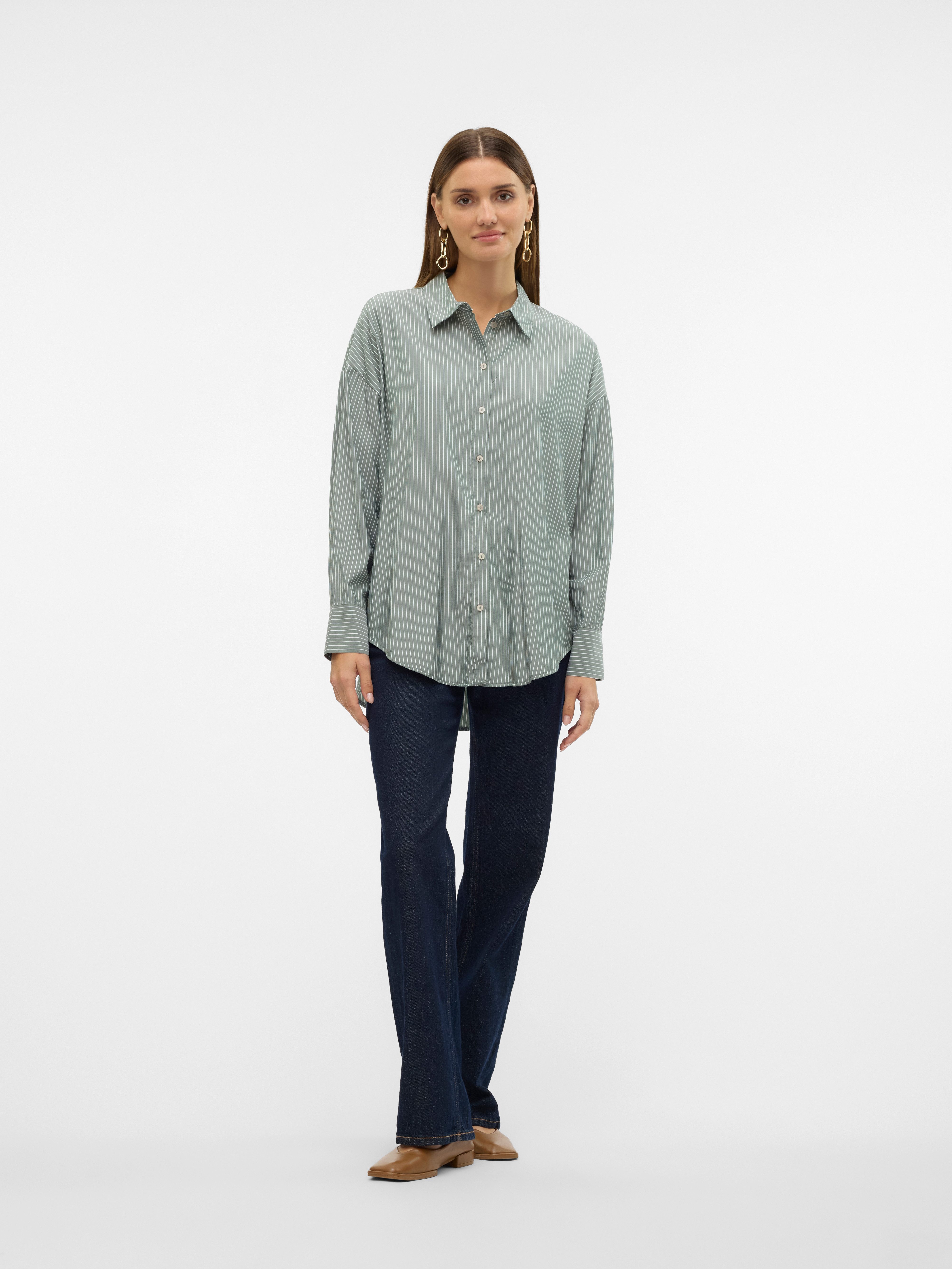 Vero Moda Blouse met lange mouwen VMNORA LS OVERSIZE SHIRT WVN GA NOOS