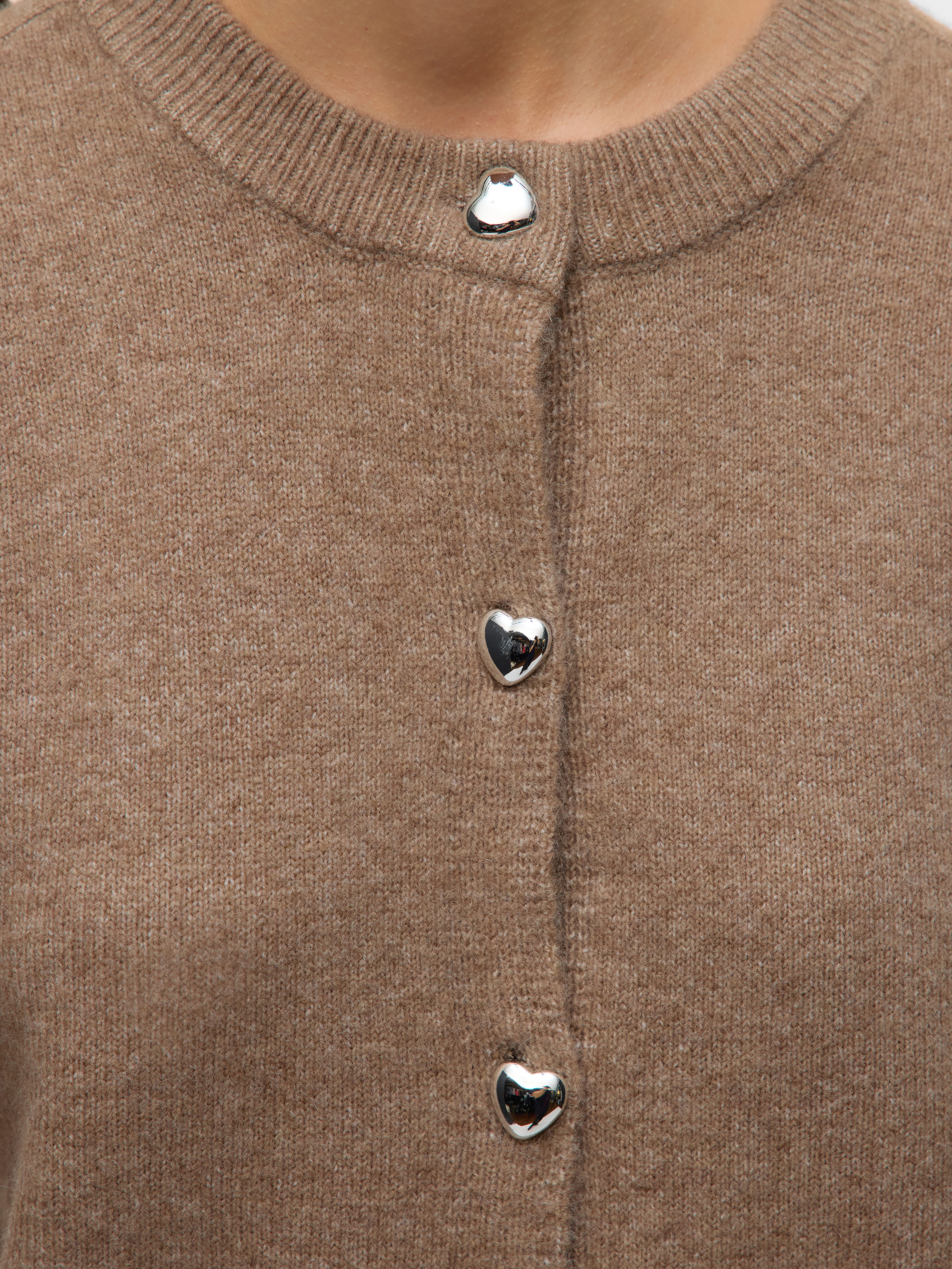Vero Moda Vest VMFIONA LS SHORT BUTTON CARDIGAN GA BOO