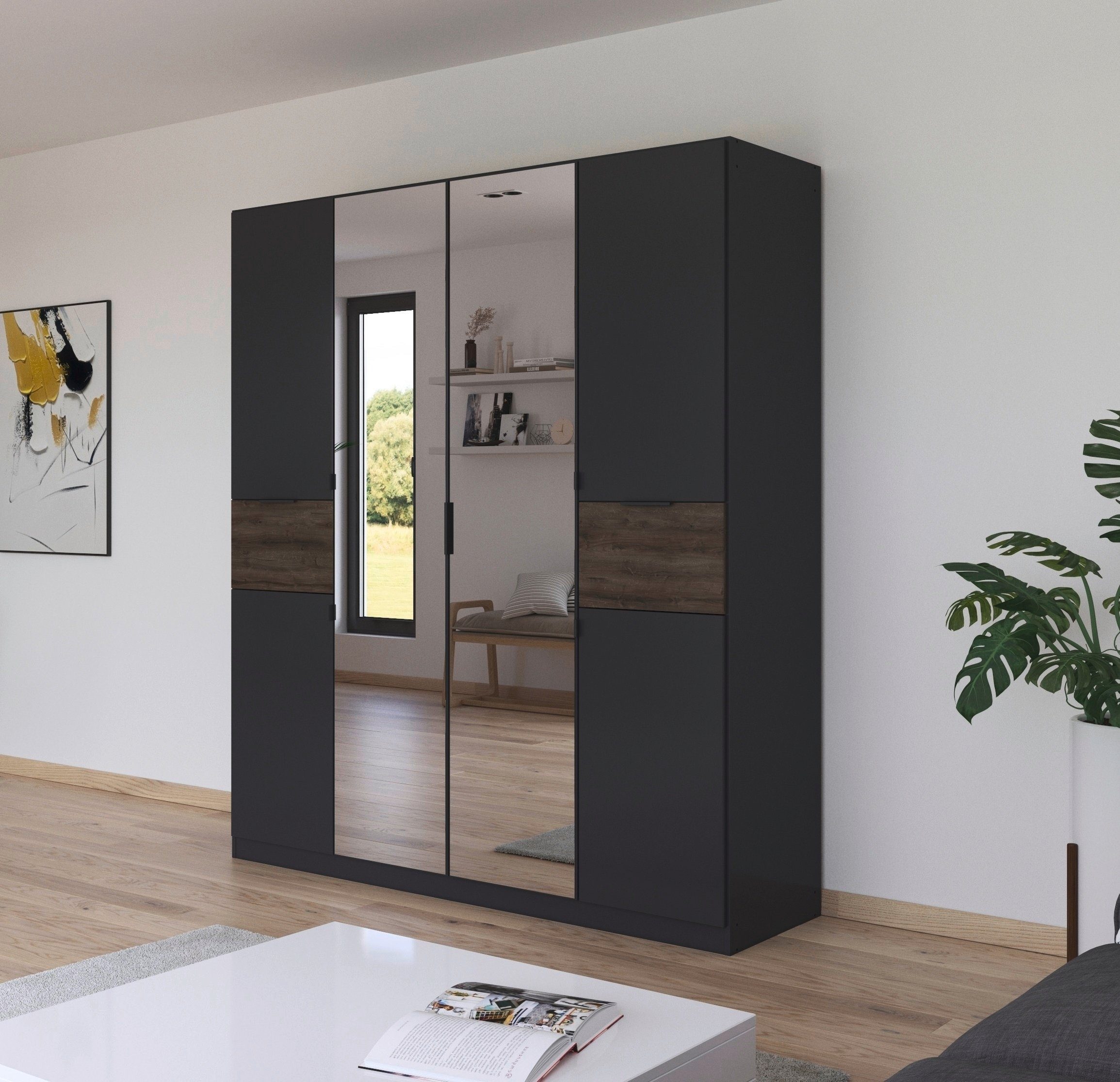 rauch Draaideurkast Kledingkast kast garderobe waskast TICAO met 2 ruime lades, veel opbergruimte made in germany