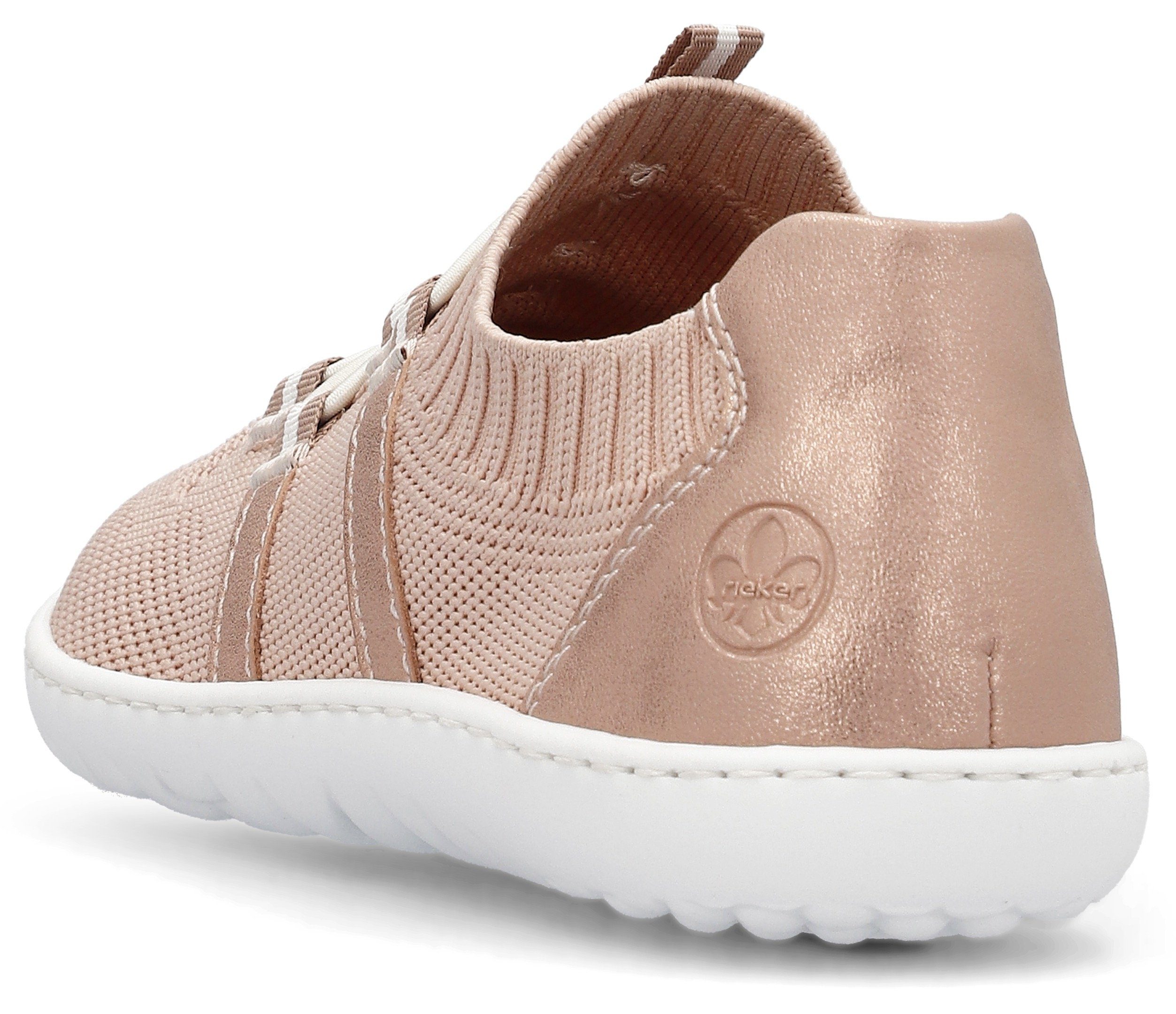 Rieker Slip-on sneakers Barefootschoenen , slipper, vrijetijdsschoen, lage schoen met elastische brei-schaft