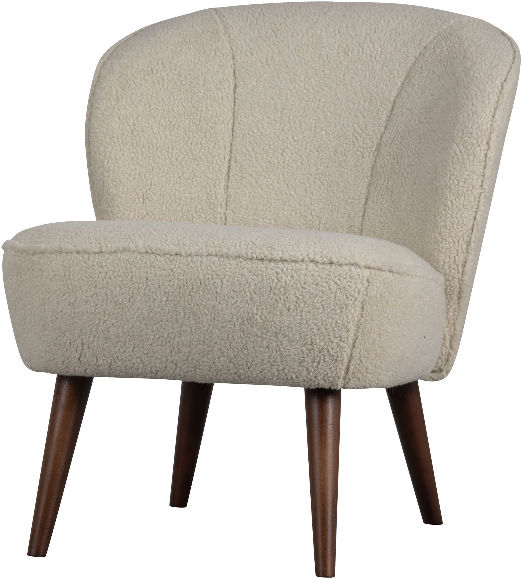 WOOOD Fauteuil Sara zacht gepolsterd, 4-poots onderstel, h 71 cm x b 59 cm