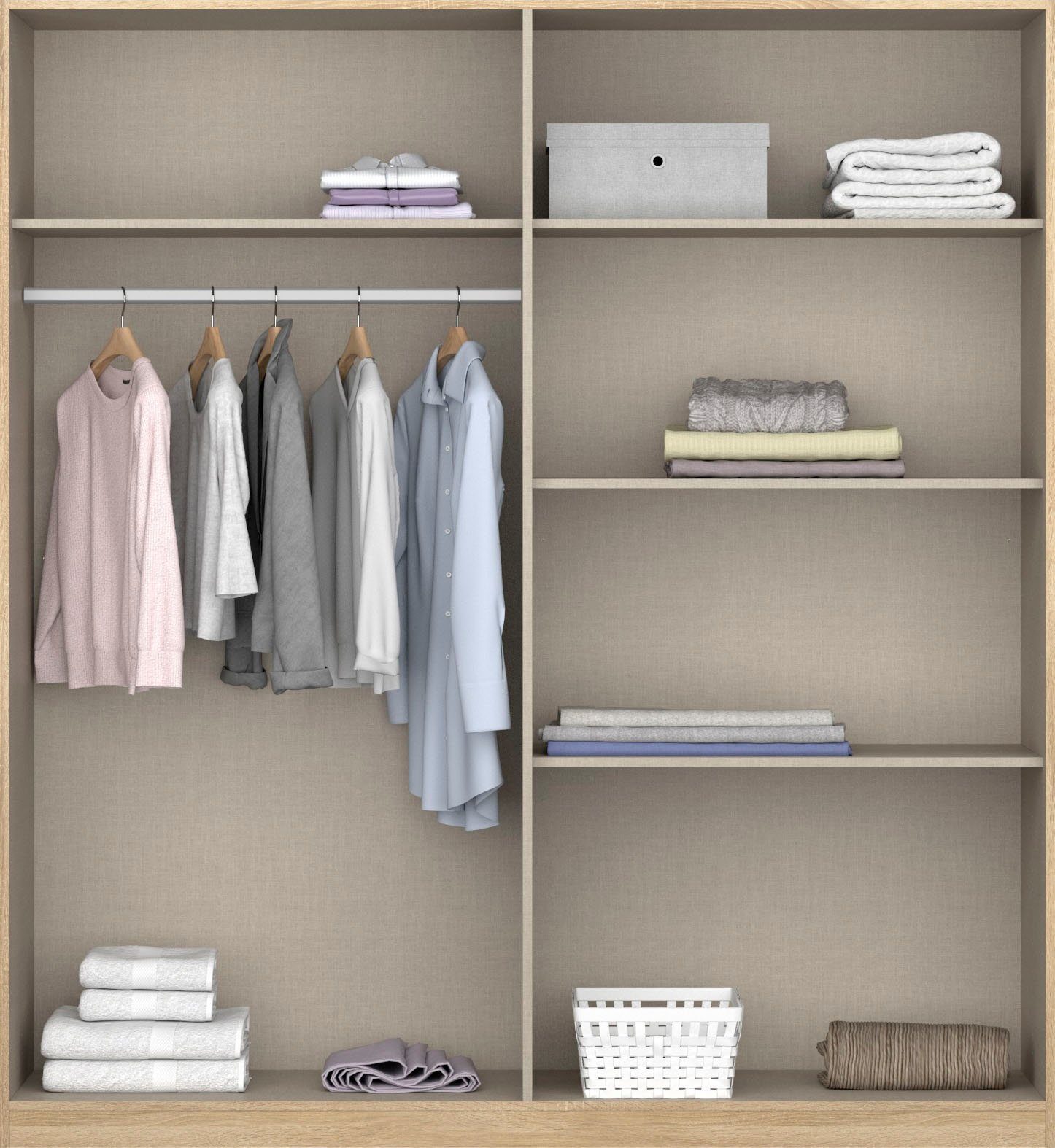 rauch Draaideurkast Celle in 4 breedtes en 2 hoogtes, optioneel met lades made in germany