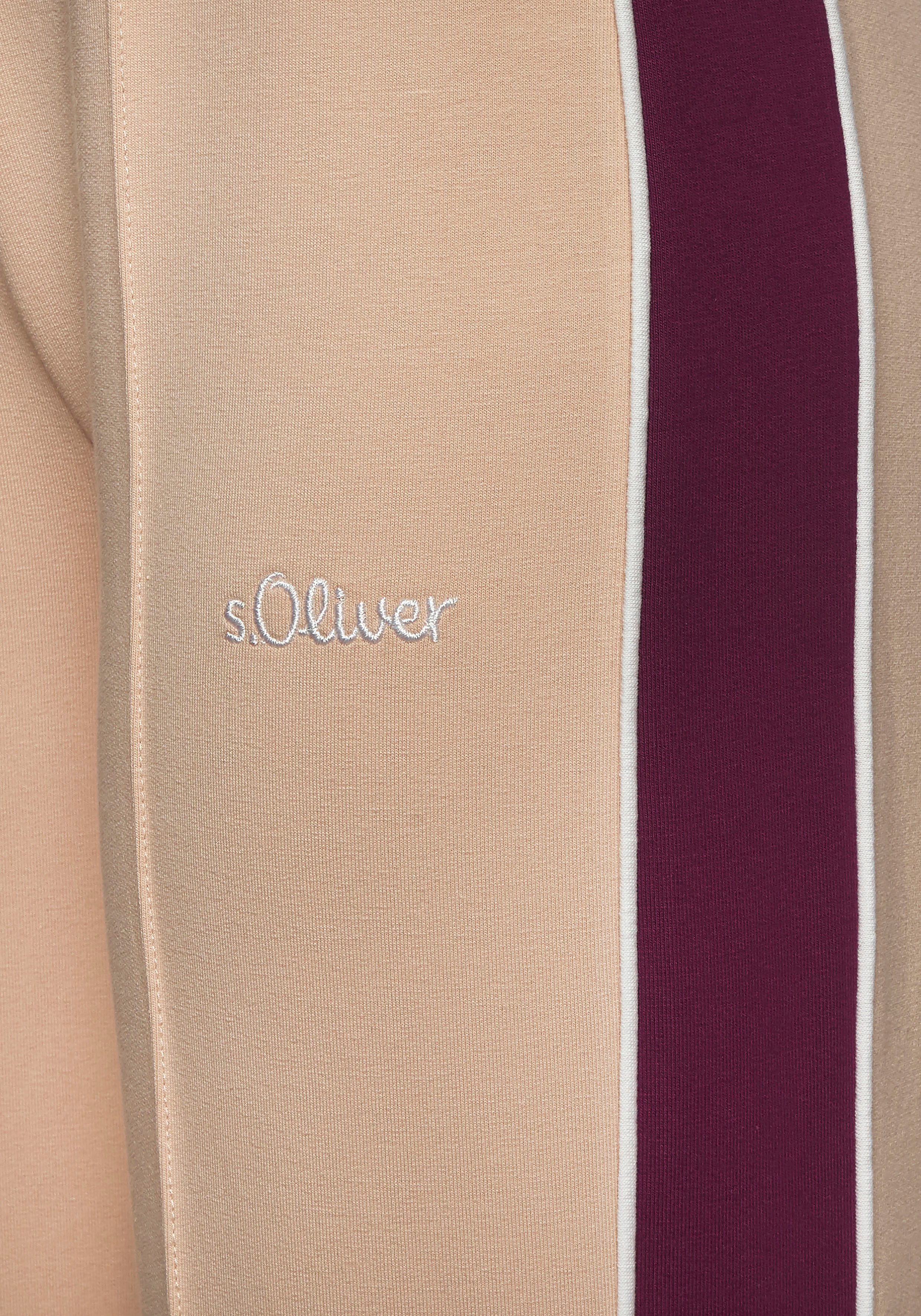s.Oliver RED LABEL Beachwear Sweatbroek Loungebroek met contraststrepen en pipings loungewear