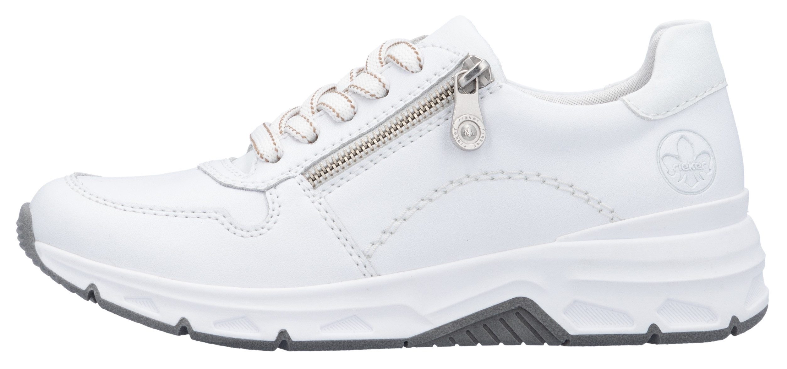 Rieker Sneakers met zijrits, vrijetijdsschoen, lage schoen, veterschoen