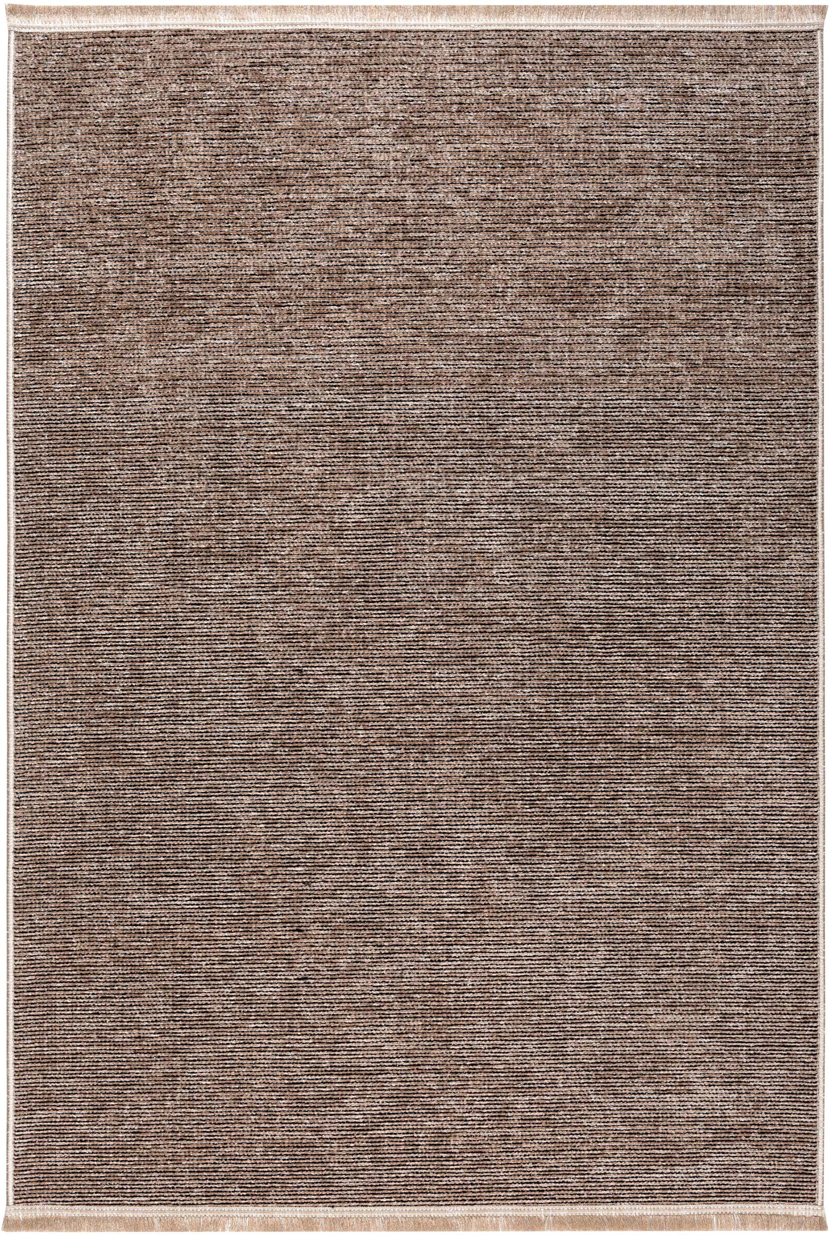 Sehrazat Vloerkleed Stela wasbaar, vlakweefsel, met franjes en chenille