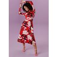 aniston selected midi-jurk met maxi-bloemenprint in uitgesproken kleuren - nieuwe collectie rood