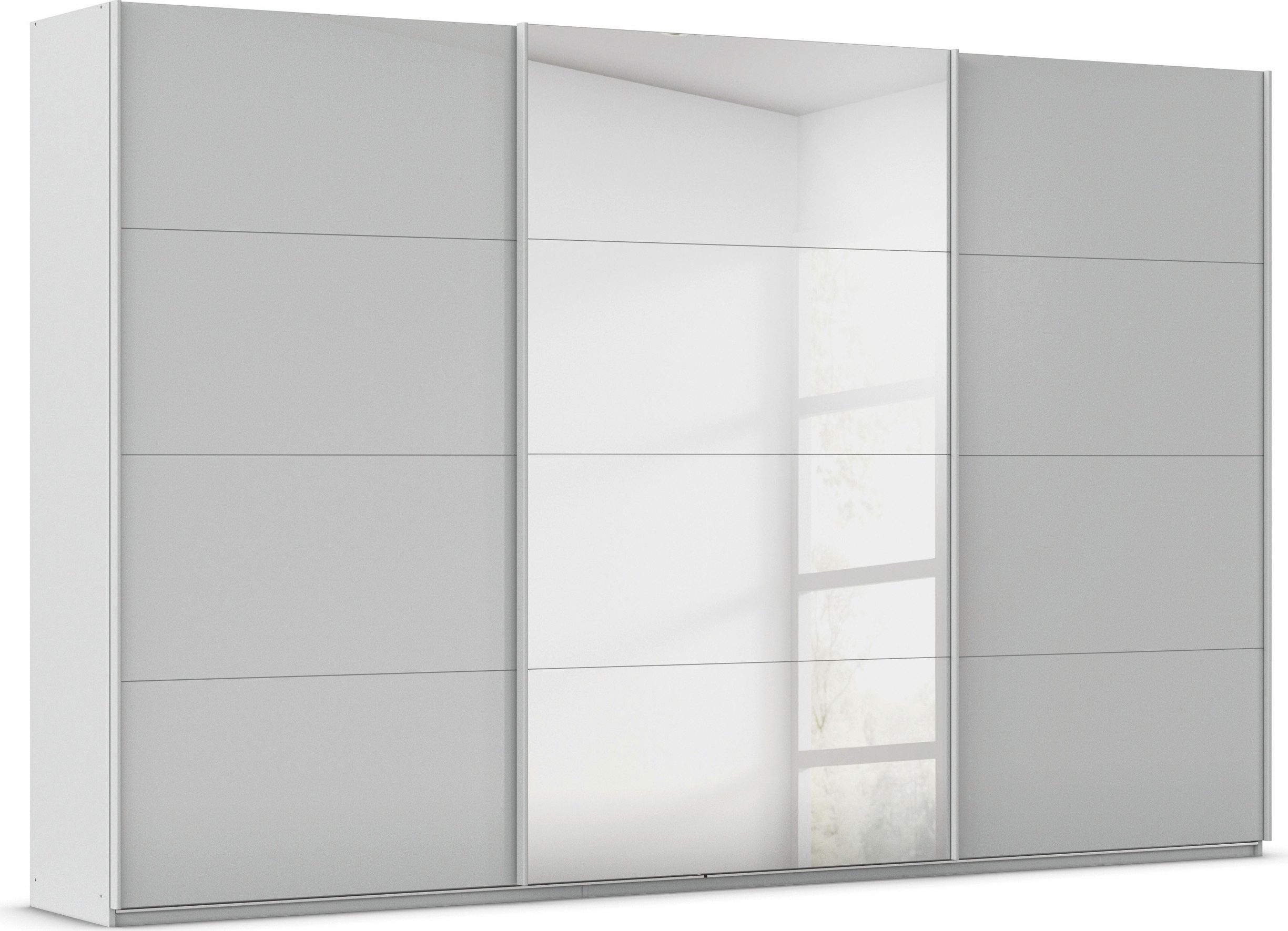 rauch Schuifdeurkast Kledingkasten kast garderobe AGORDO met glazen front doordachte binnenuitrusting, in 4 breedtes en 2 hoogtes made in germany