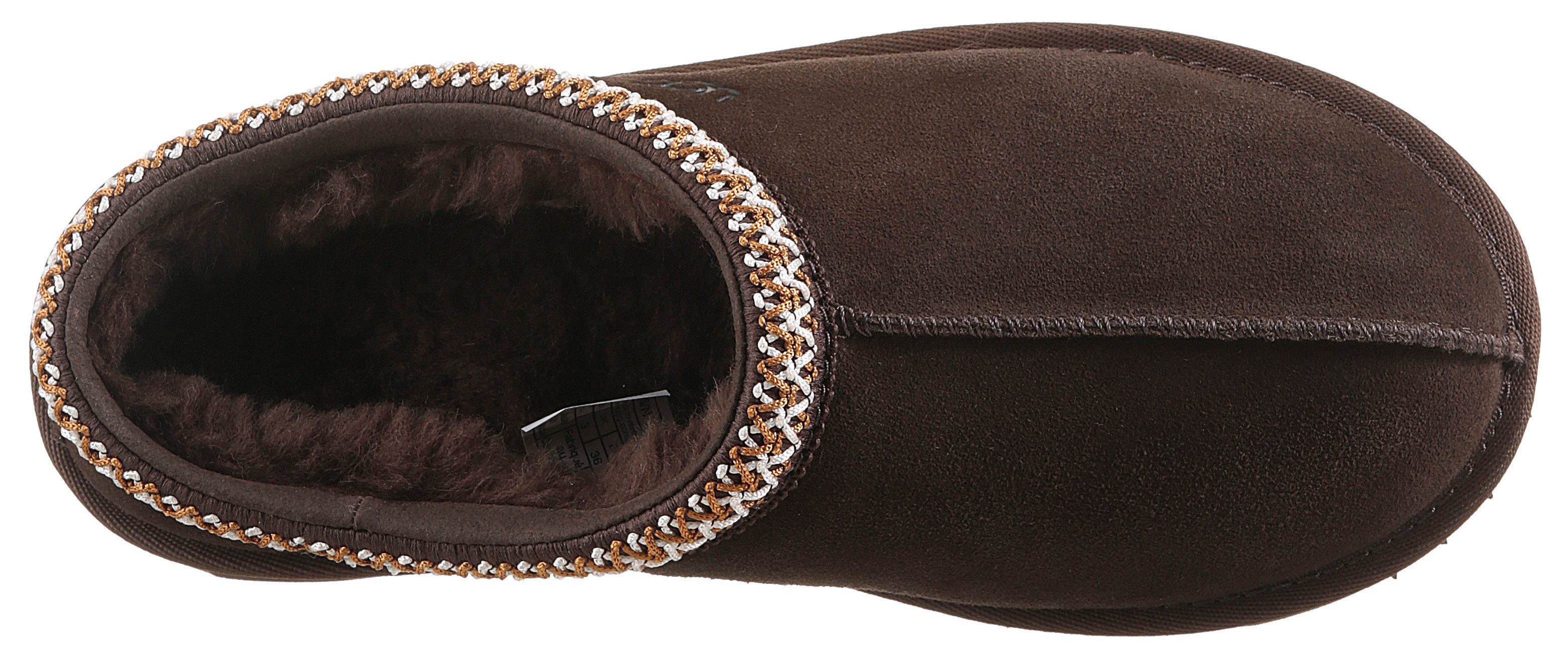 UGG Pantoffels K TASMAN II plateau clog, mule, pantoffel met lamswol