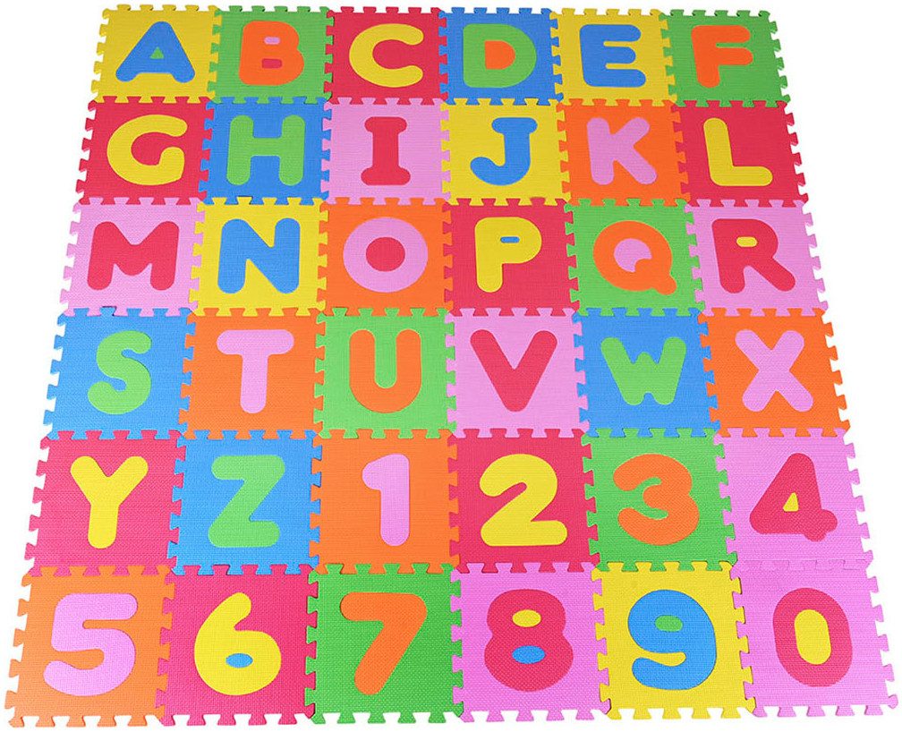Knorrtoys® Puzzel Cijfers en letters Puzzelmat, vloerpuzzel