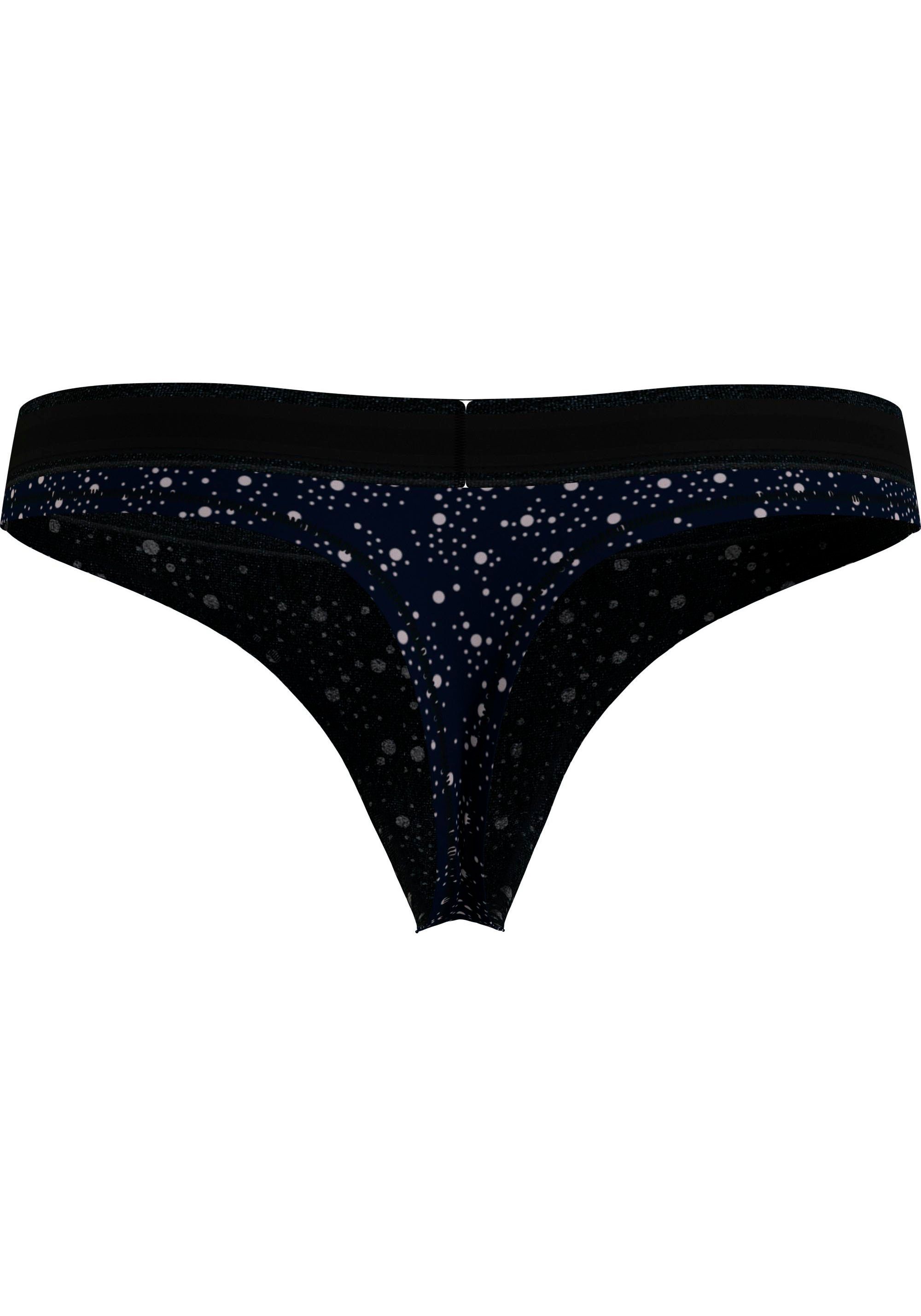 Tommy Hilfiger Underwear T-string THONG PRINT met modieuze tailleband met logo en label vlag