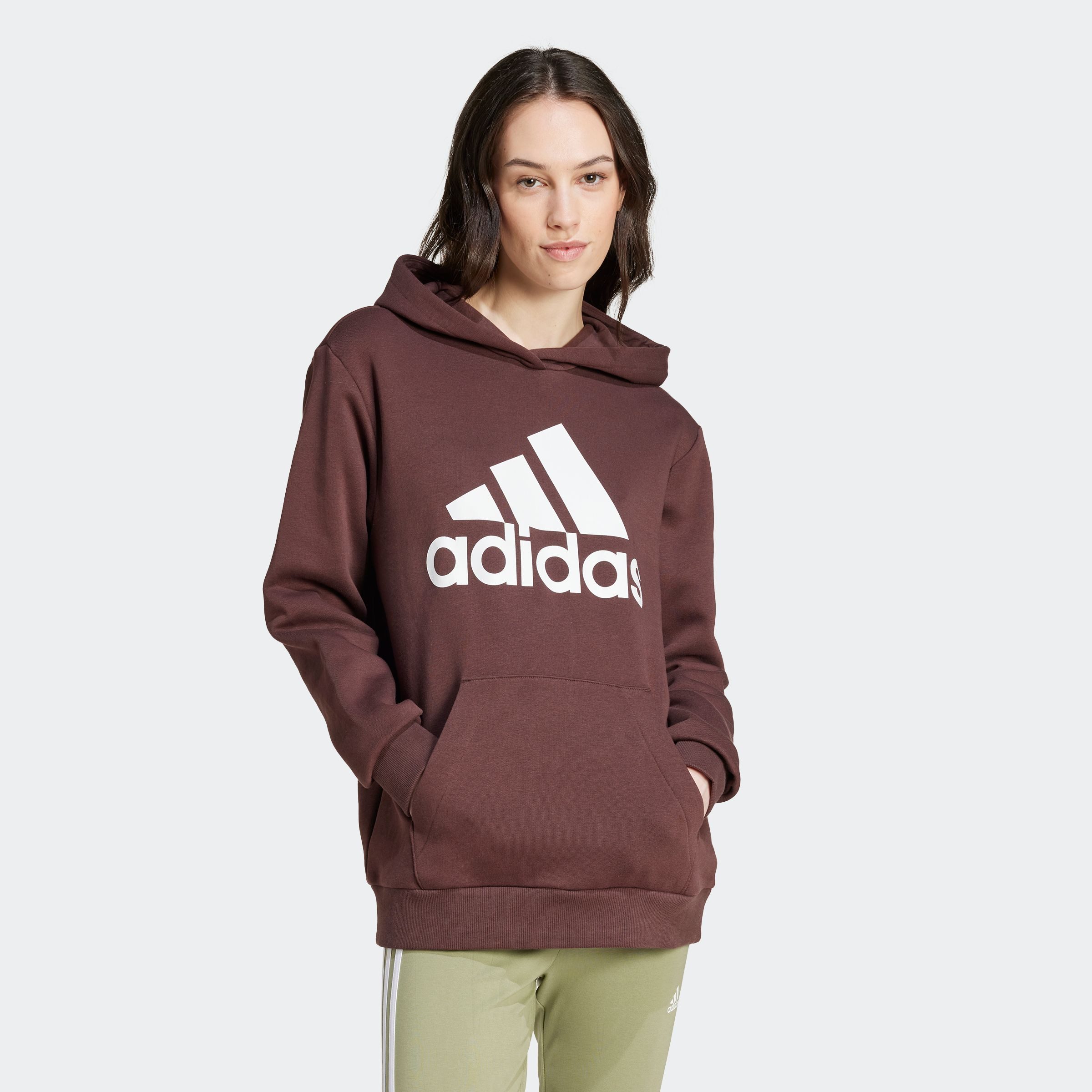 adidas Sportswear Hoodie W BL OV HD dames truien & sweaters maat S bruin