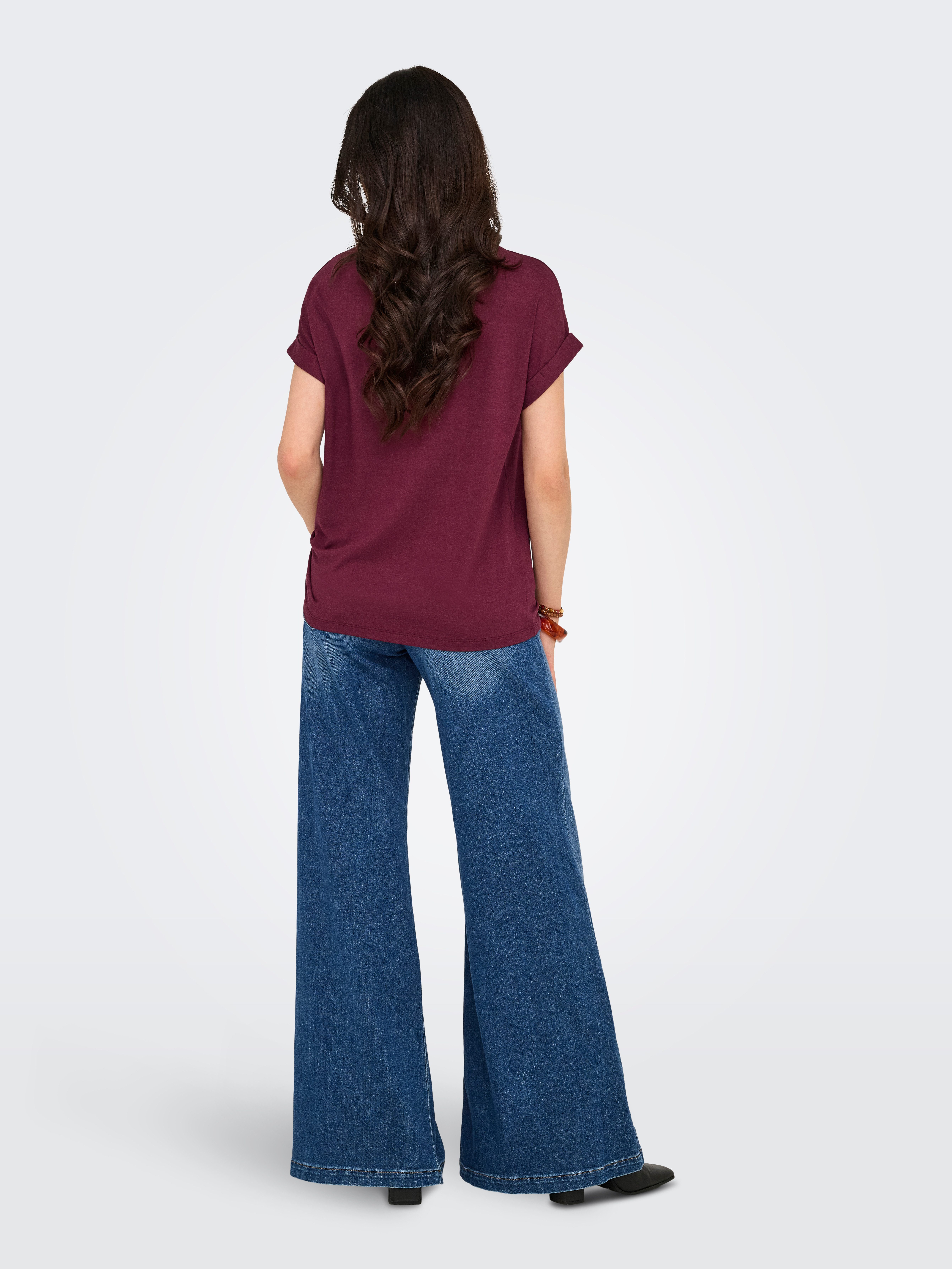Only T-shirt ONLMOSTER – Shirt met korte mouwen en omslag en klassieke look