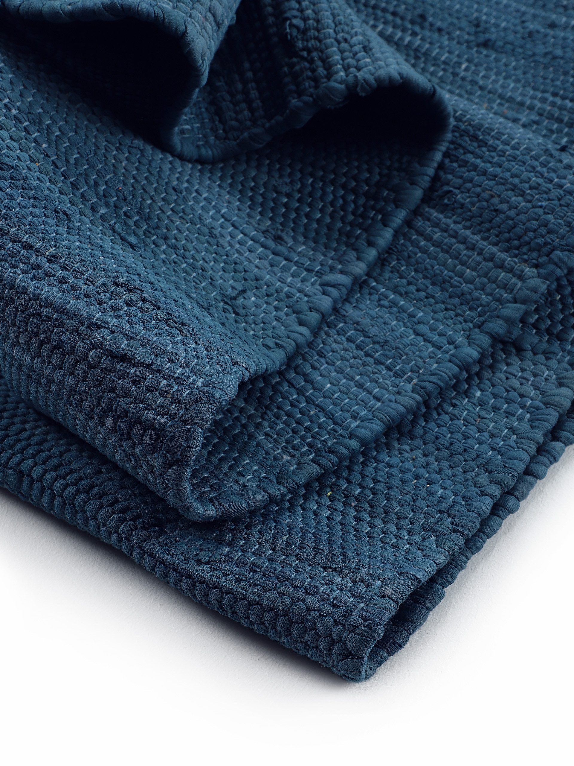 carpetfine Vloerkleed Kelim Chindi uni Tweezijdig te gebruiken kleed, puur katoen, met de hand geweven, unikleuren, met franje