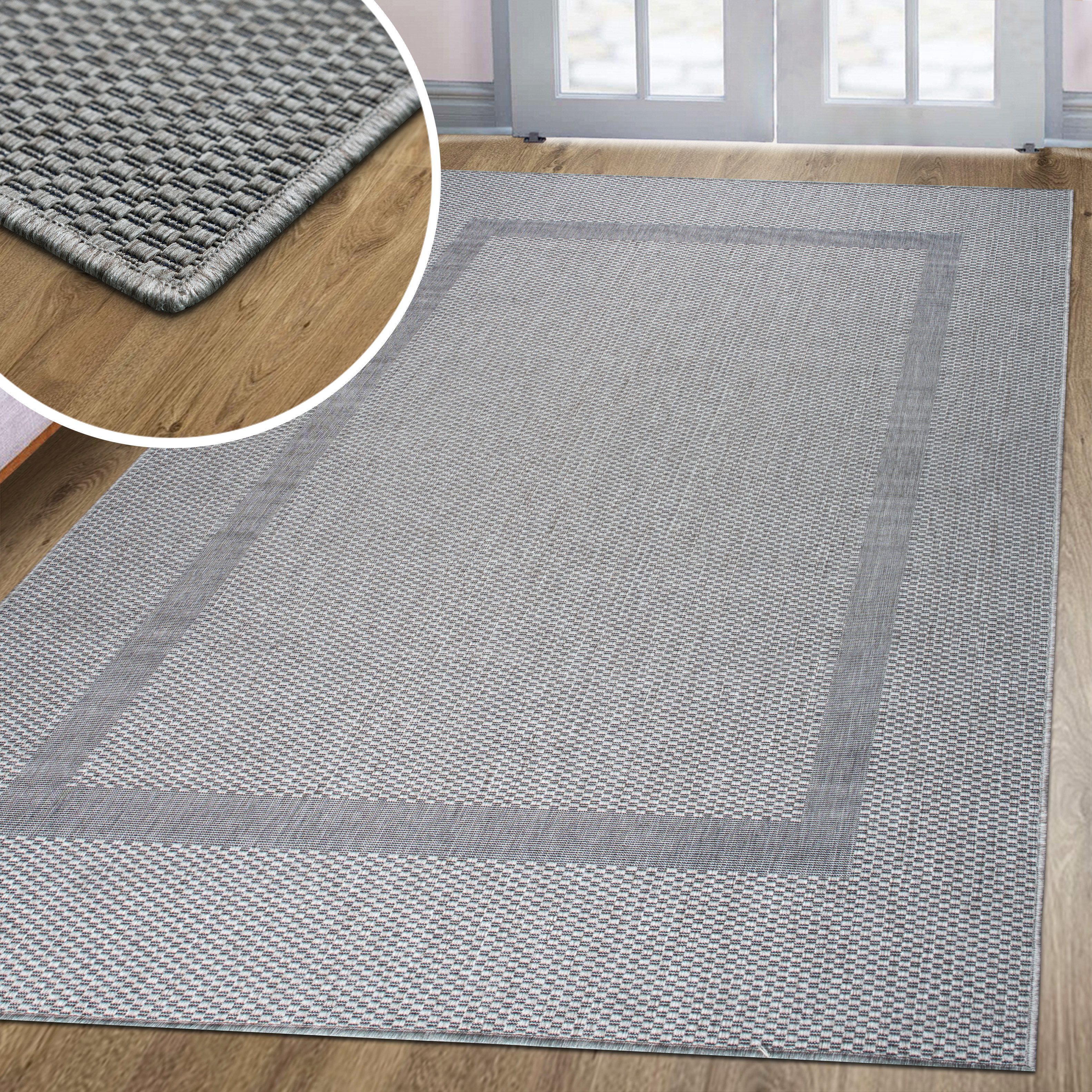 my home Vloerkleed Venetië rand is ook als loper verkrijgbaar Geschikt voor binnen en buiten, sisal-look, weerbestendig & uv-bestendig