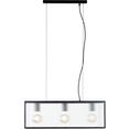 timbers hanglamp chesapeake hanglamp met 3 x e27, max. 40 w, h 170 cm, matzwart, met geribbeld glas (1 stuk) zwart