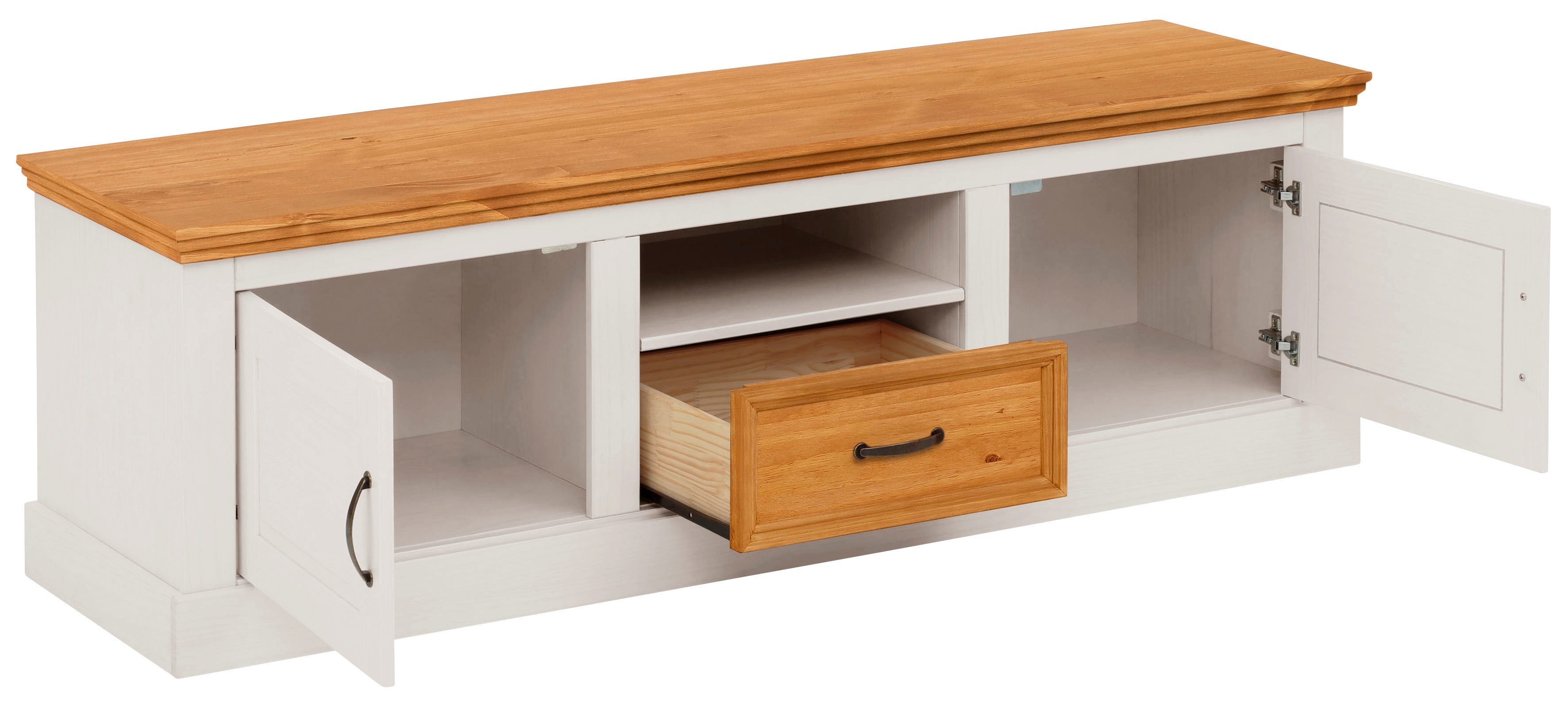 Home affaire Wandmeubel Selma 2 vitrines en 1 lowboard (set, 3-delig)