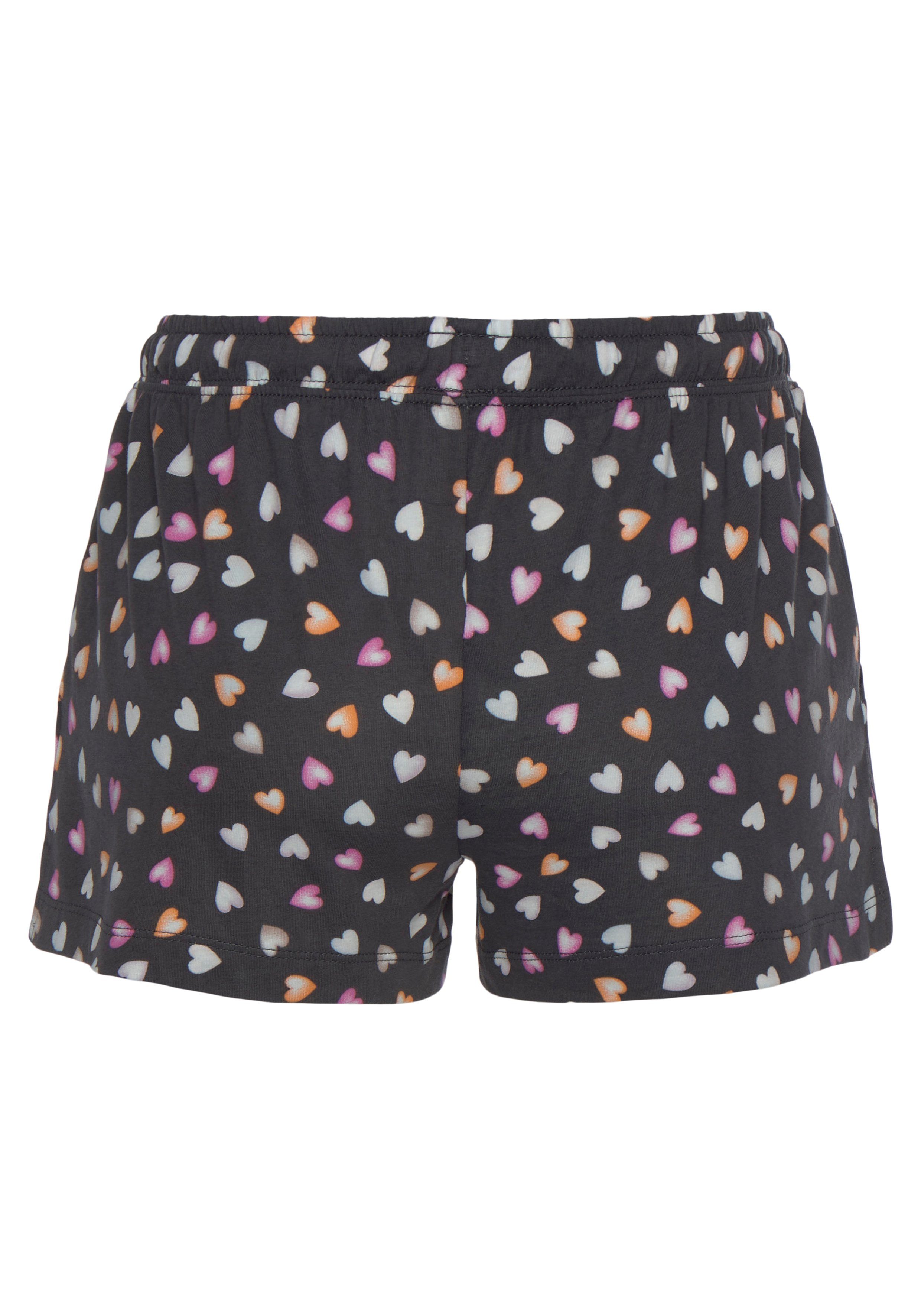 Vivance Dreams Shortama met schattige hartjesprint (set, 2-delig)
