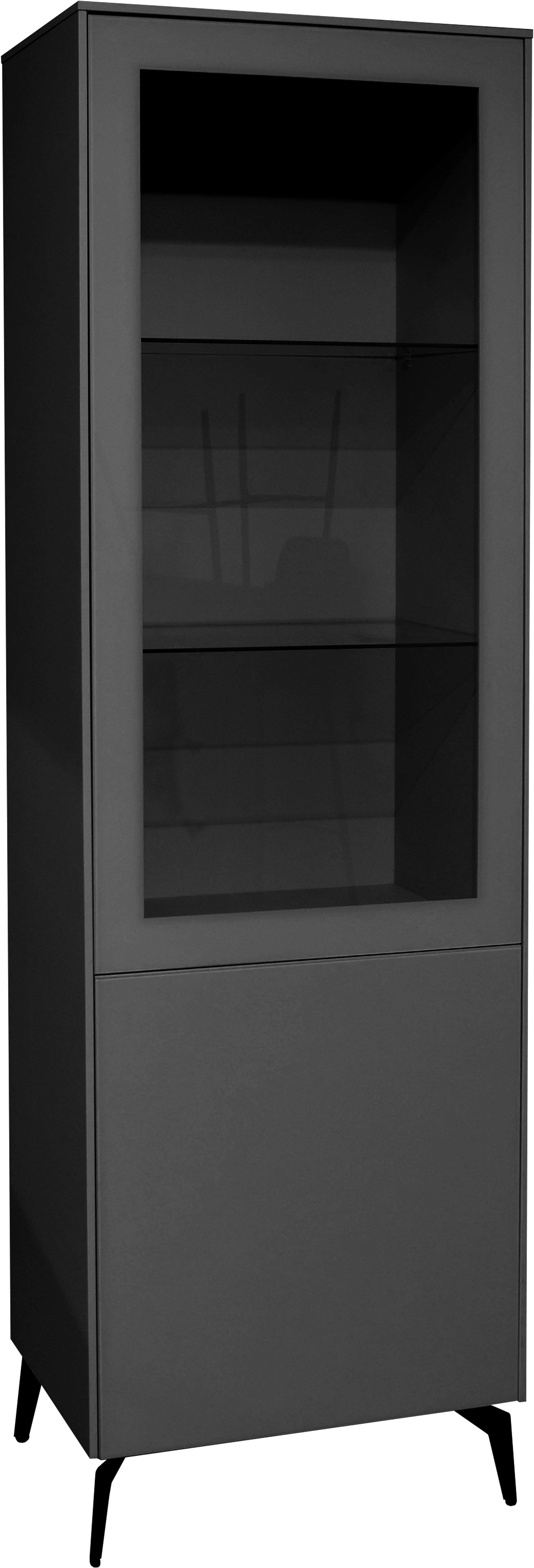 Mäusbacher Staande vitrinekast Imola BESTSELLER! Mäusbacher vitrinekast met glas- en houten deur vitrinekasten grijs