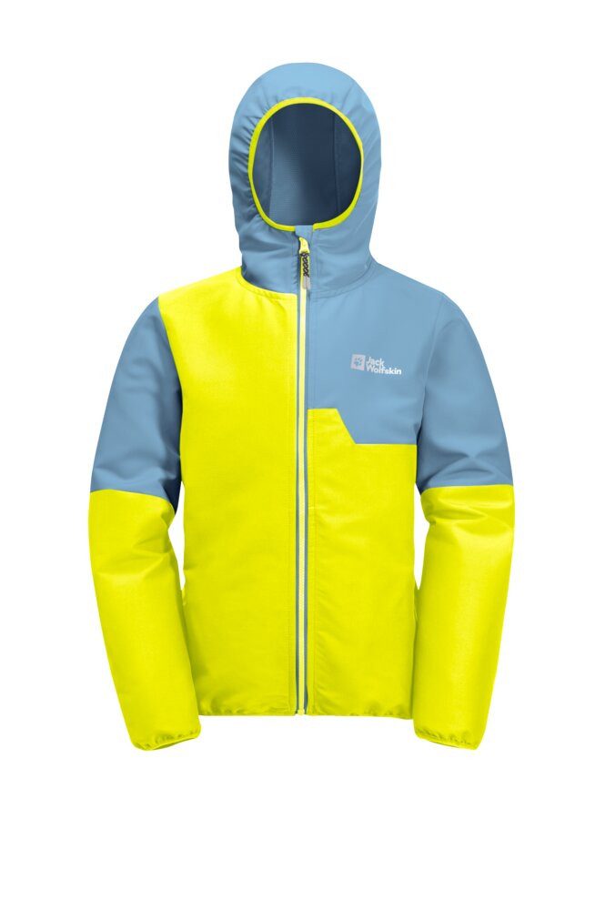 Jack Wolfskin Softshell-jack TURBULENCE HOODED JKT K Capuchon: vast verbonden met de jas