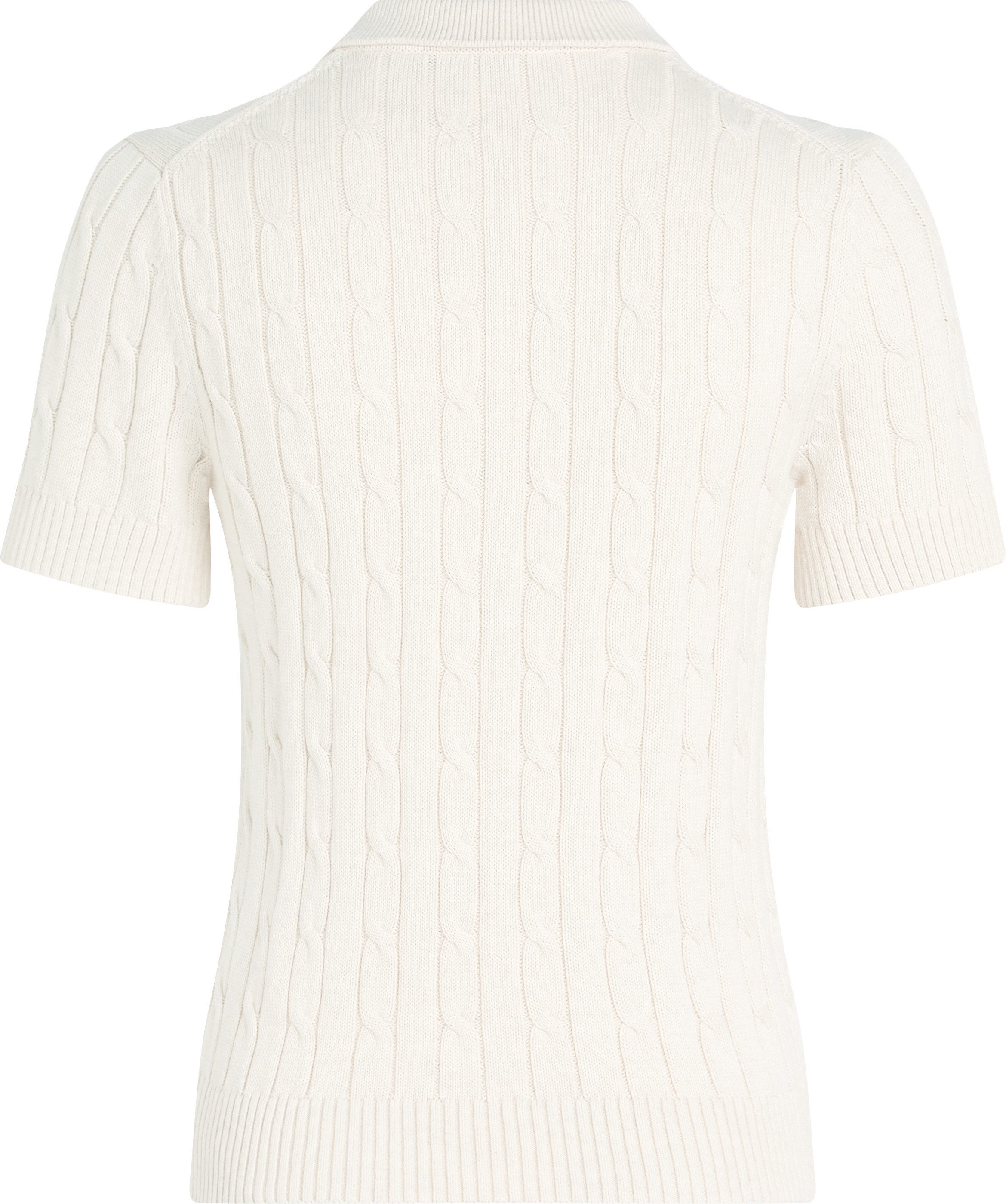 Tommy Hilfiger Trui met polokraag CO CABLE MID GG SS POLO SWT