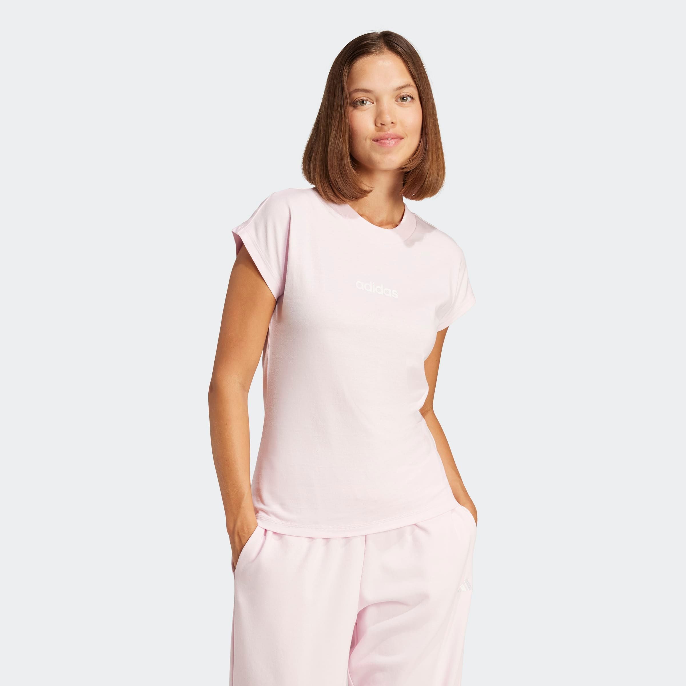 adidas Sportswear T-shirt W LIN SJ T Basic T-shirt van zacht materiaal