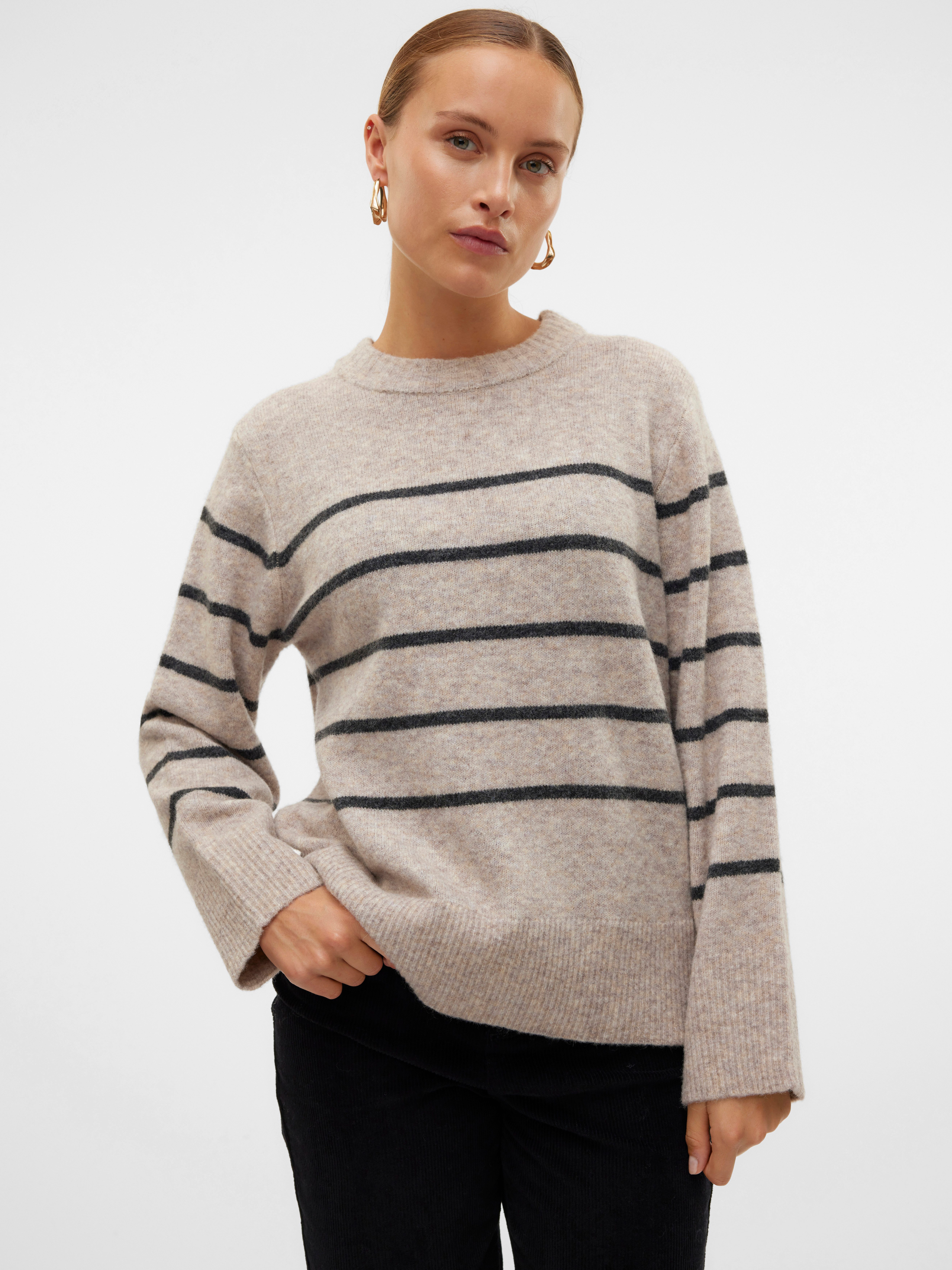 Vero Moda Gebreide trui VMFLAWLESS LS O-NECK PULLOVER GA NOOS